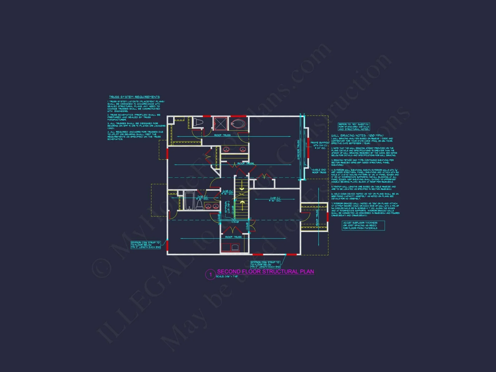 Modern Craftsman house Plan with Open Floor Designs and CAD Blueprint