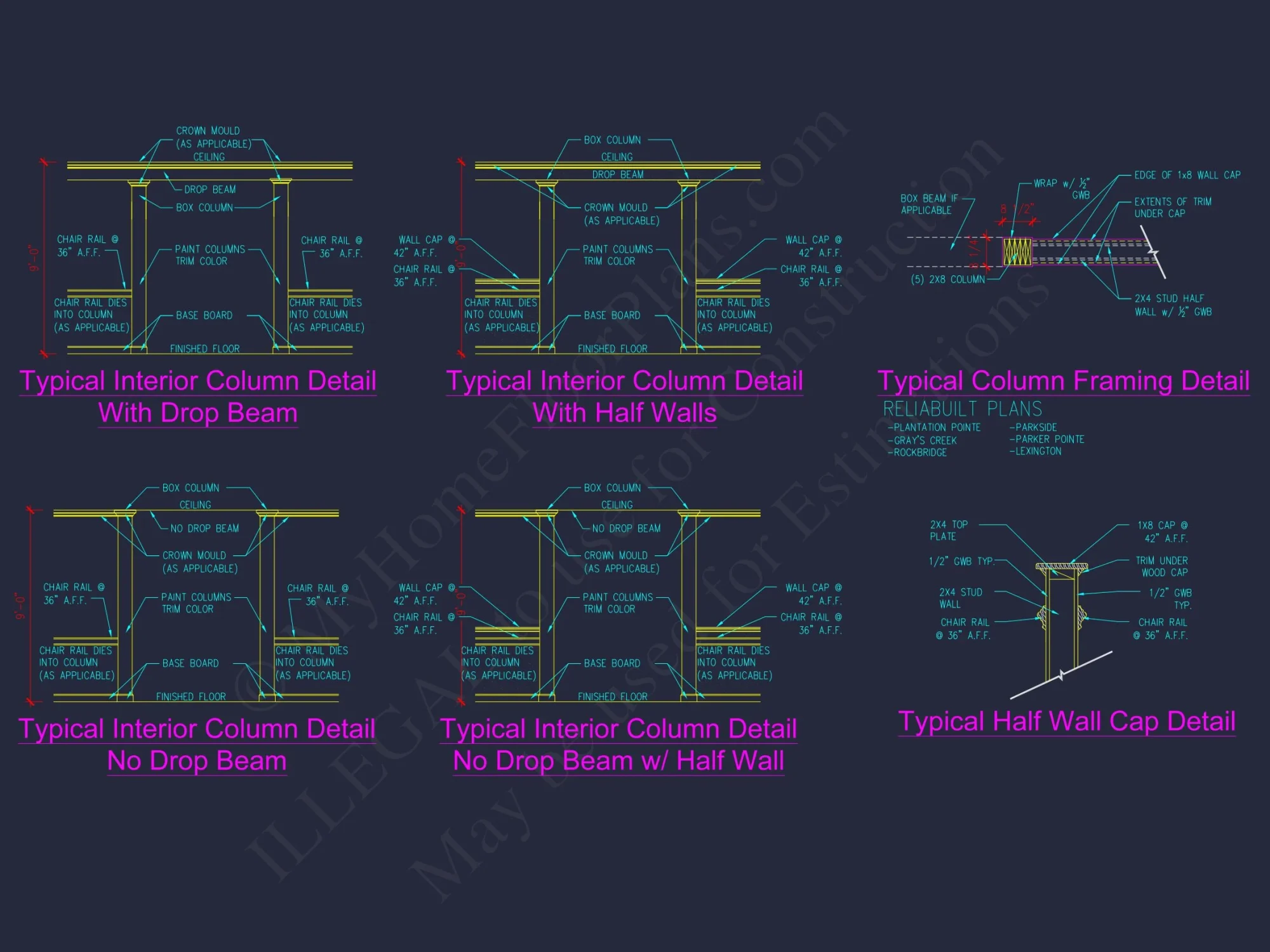 Modern Craftsman house Plan with Open Floor Designs and CAD Blueprint