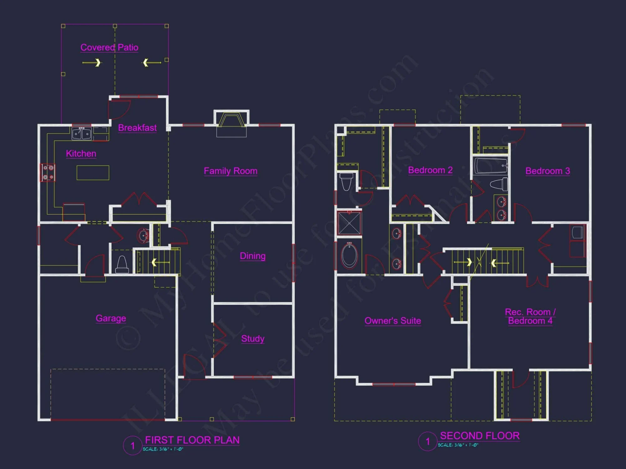 Modern Craftsman house Plan with Open Floor Designs and CAD Blueprint
