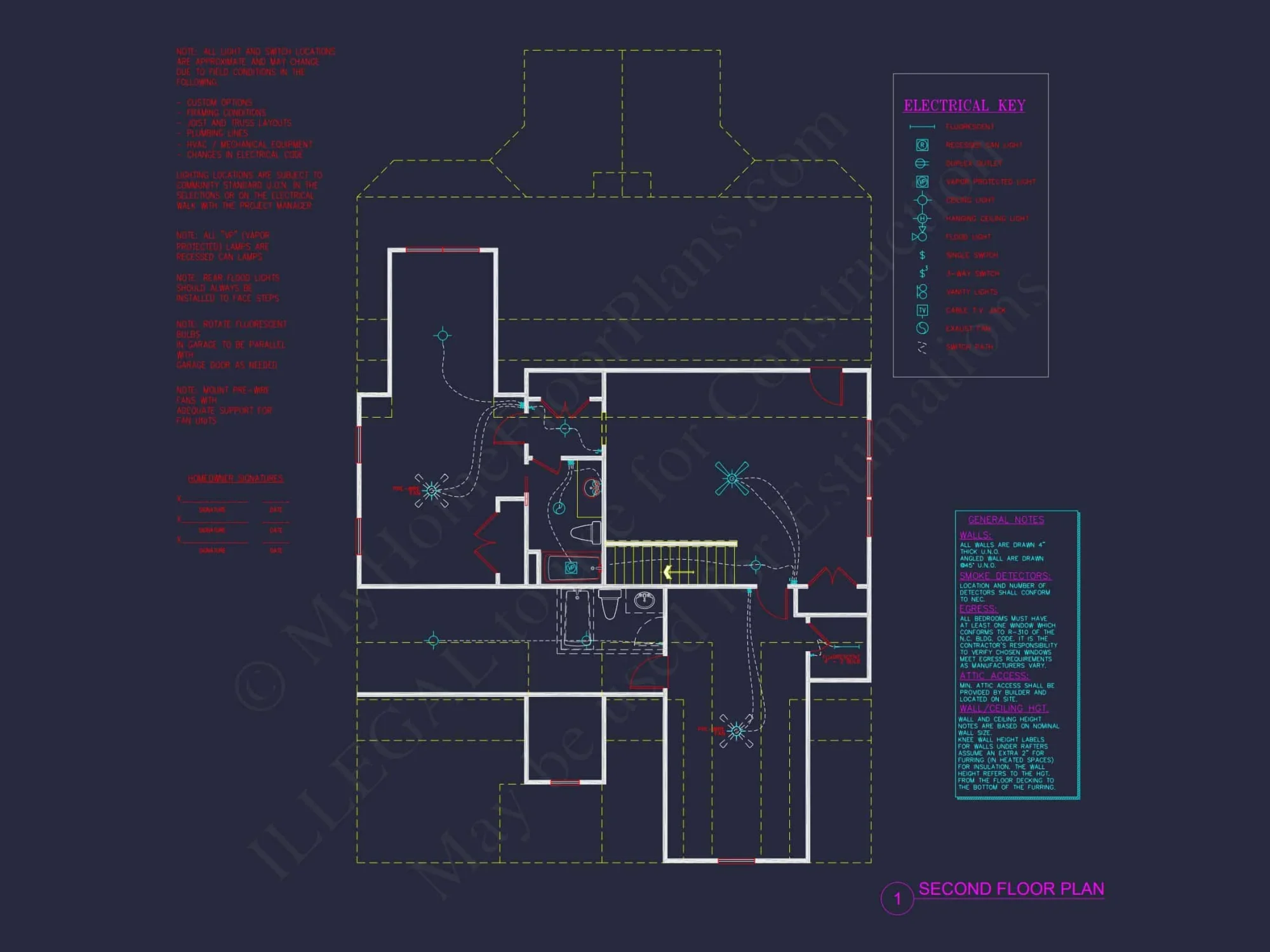 Two-Story house Plan with CAD Designs, 4 Bedrooms, and Open Floor Plan