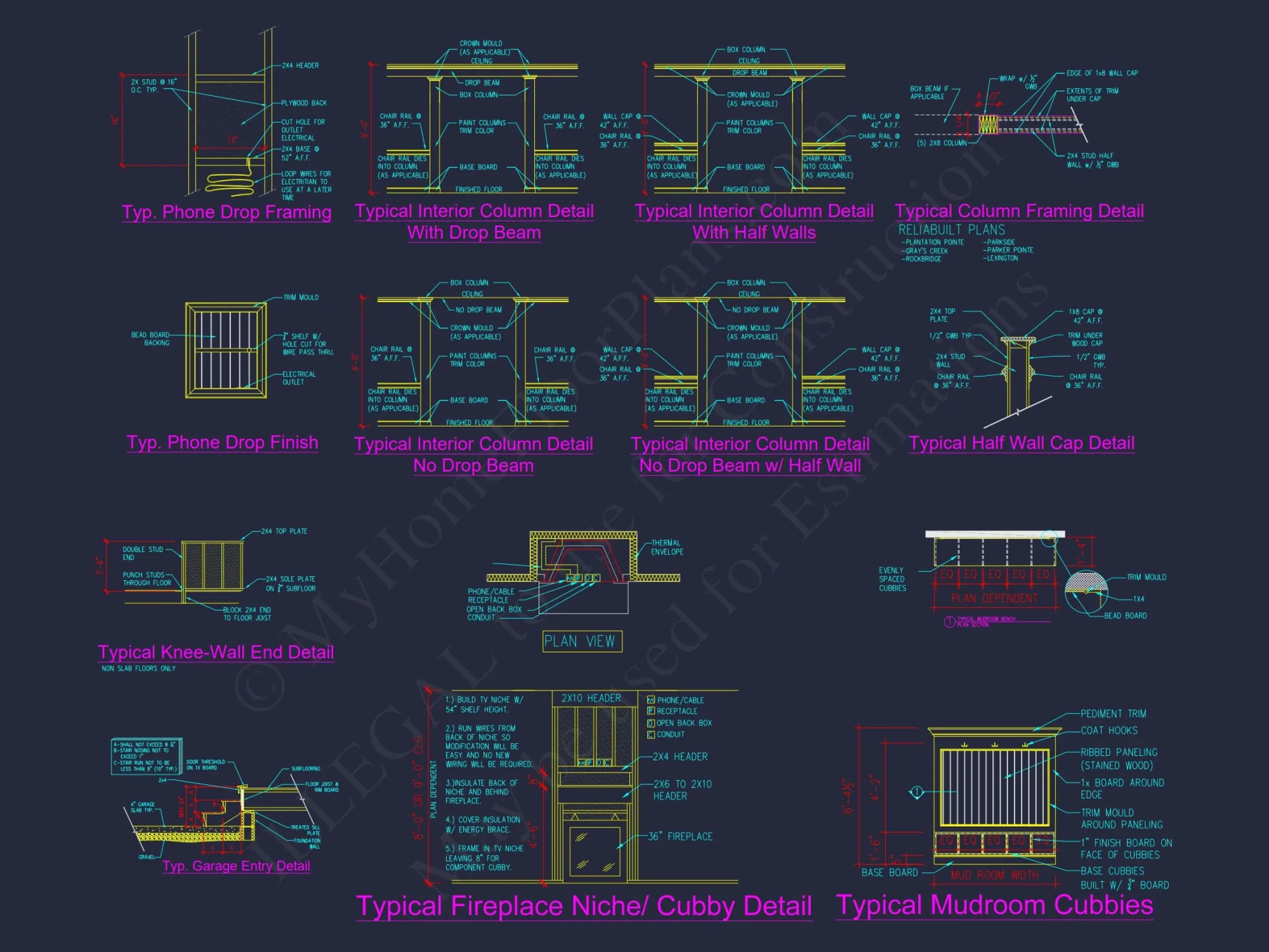 Two-Story house Plan with CAD Designs, 4 Bedrooms, and Open Floor Plan