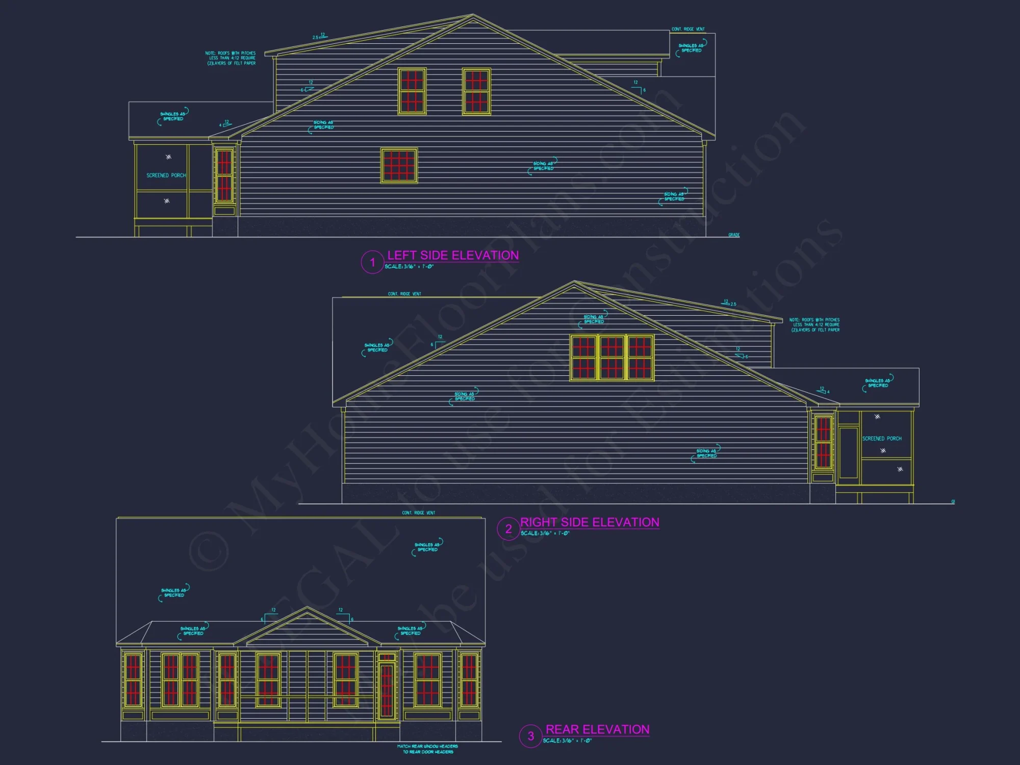 Two-Story house Plan with CAD Designs, 4 Bedrooms, and Open Floor Plan