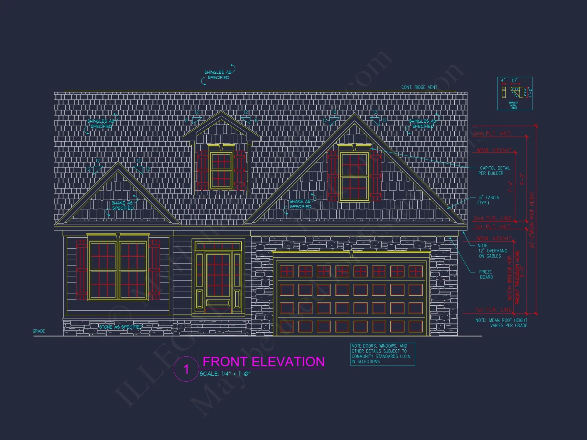 Two-Story house Plan with CAD Designs, 4 Bedrooms, and Open Floor Plan