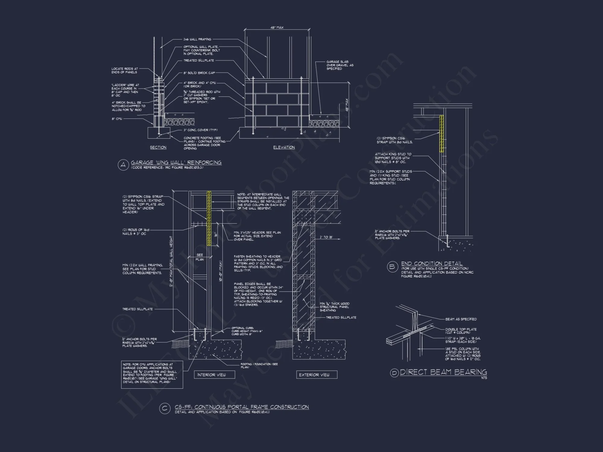 Modern house Design with 4 Bed, 3.5 Bath CAD Floor Plan