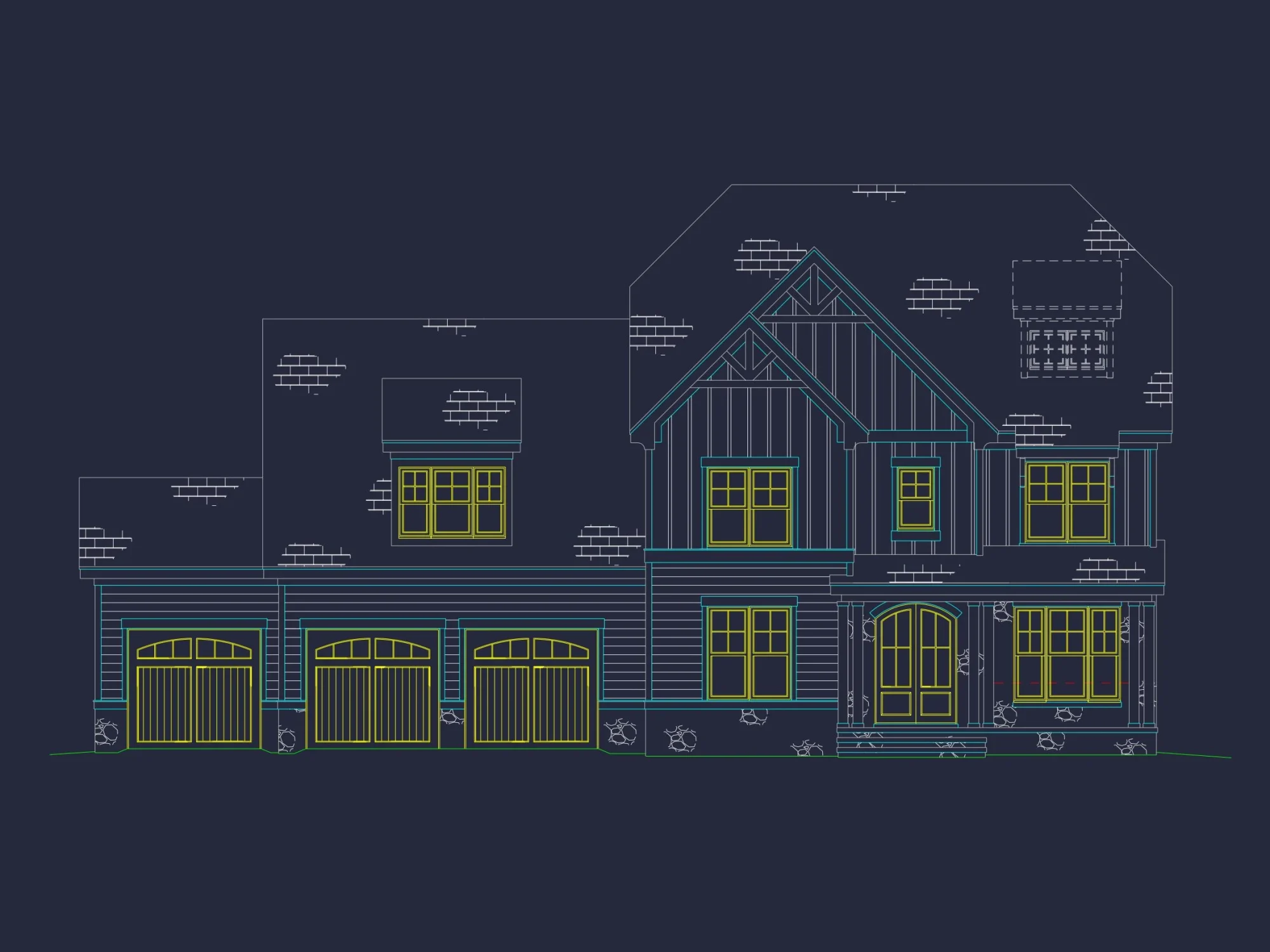 Traditional Craftsman house Plan with Spacious Floor and Garage
