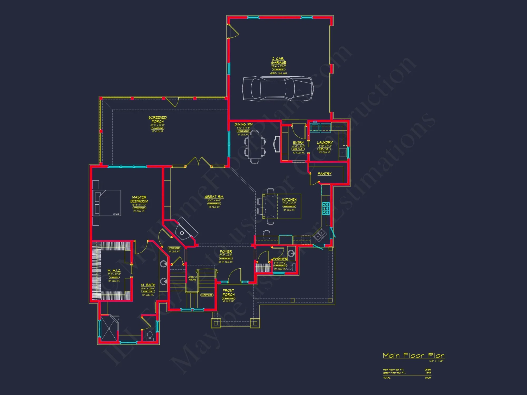 Perfect house Plan: Detailed Blueprint and CAD Designs
