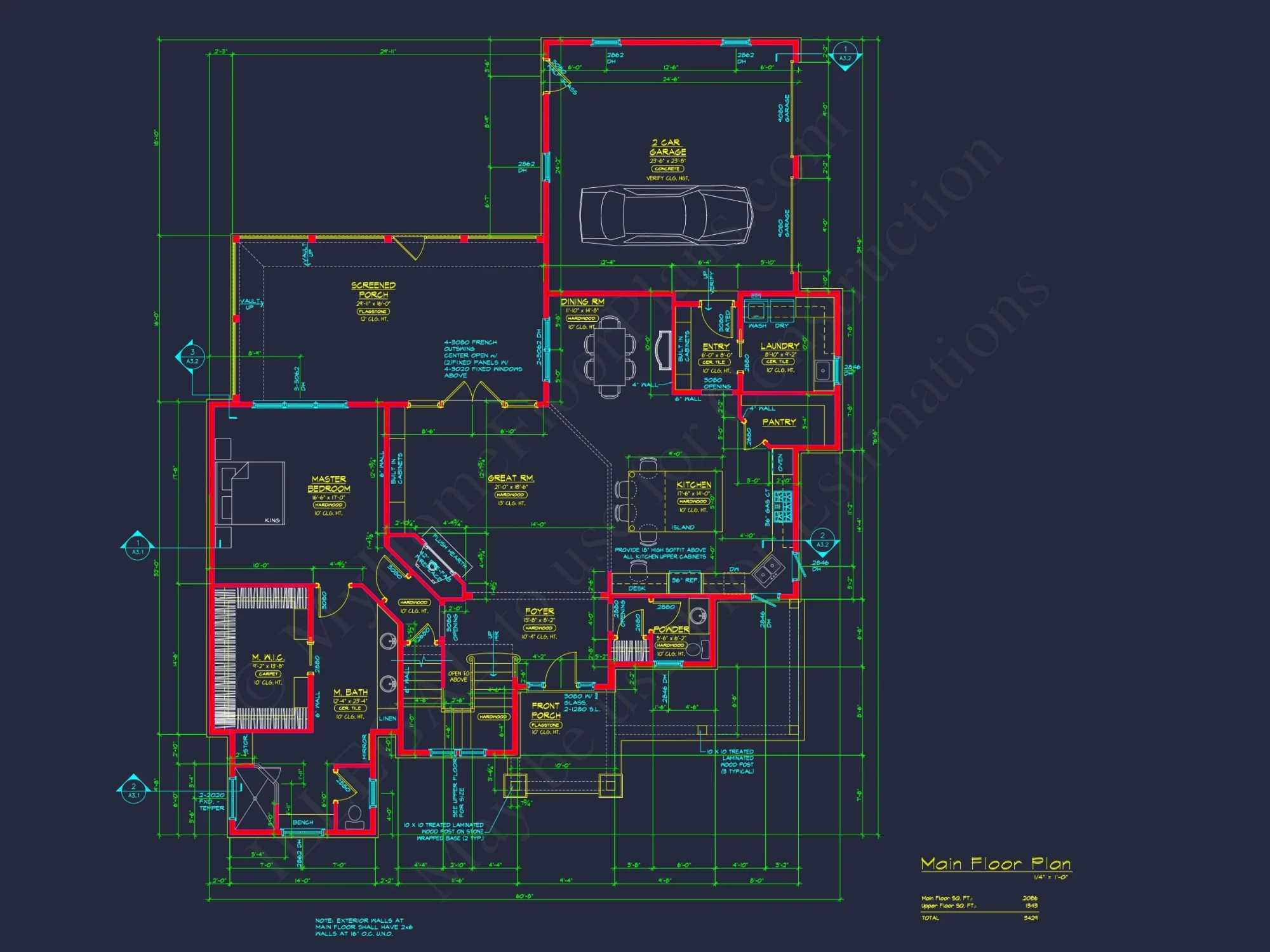 Perfect house Plan: Detailed Blueprint and CAD Designs