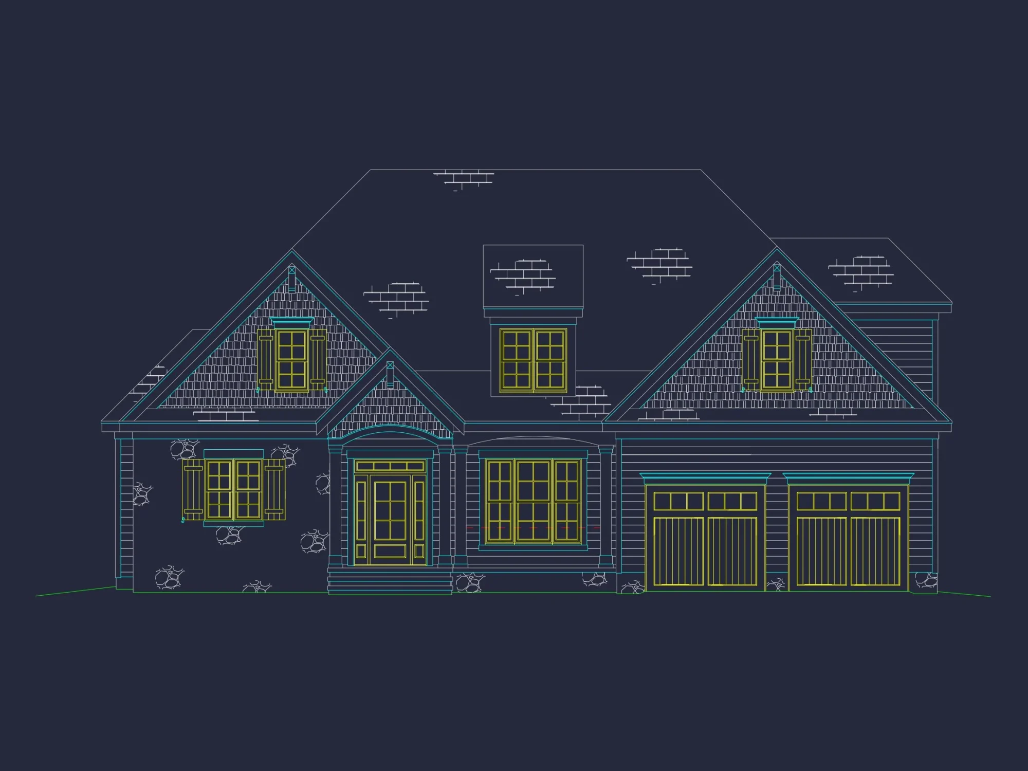 Charming 4-Bedroom house Plan with CAD Designs and Blueprint