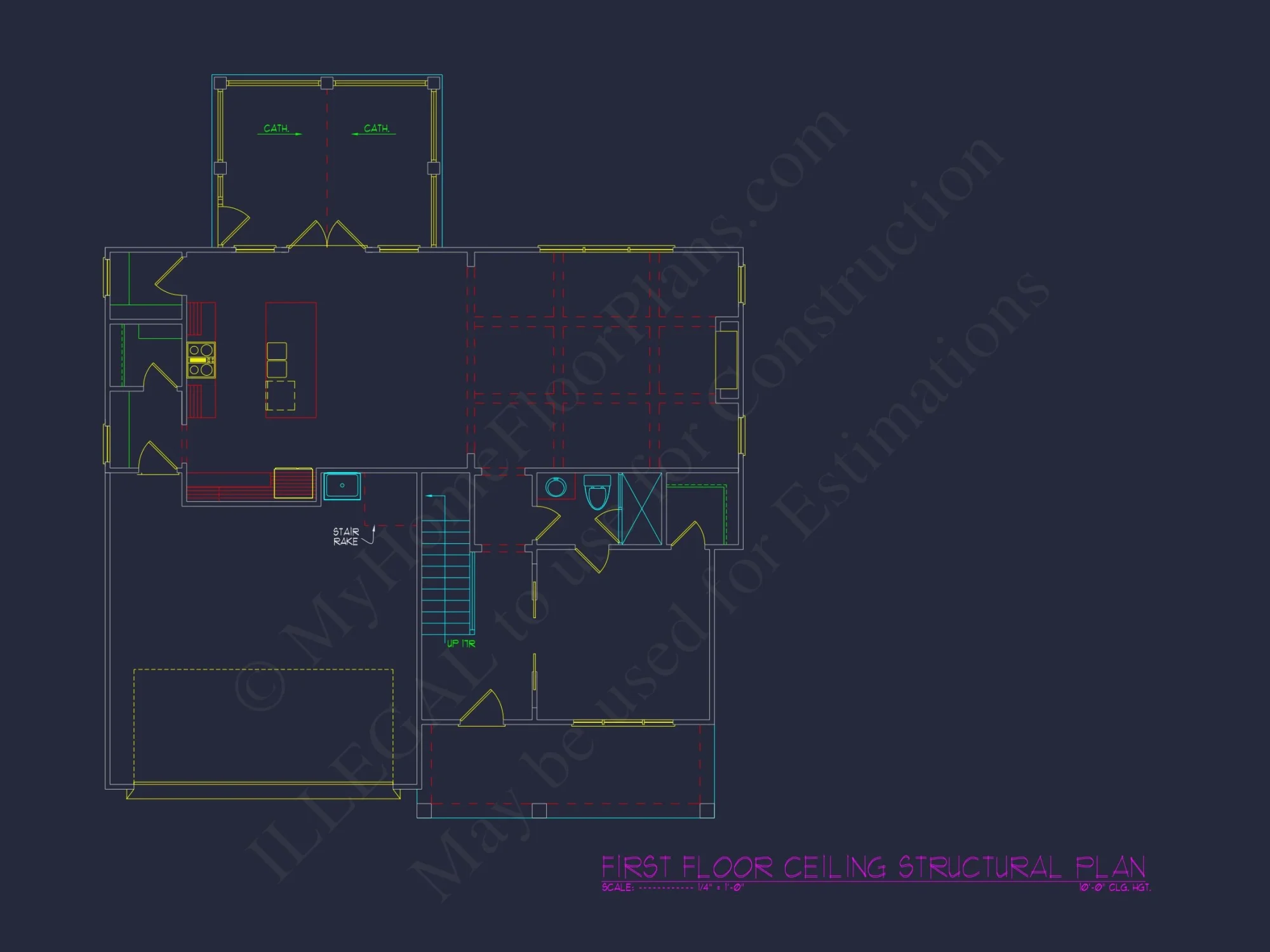 Modern Craftsman house Plan with Detailed Floor Blueprint