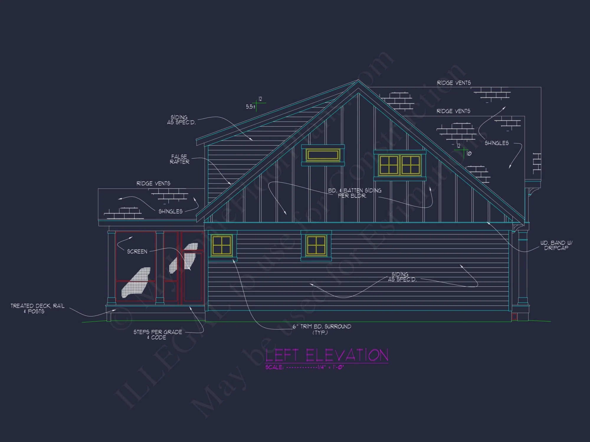 Modern Craftsman house Plan with Detailed Floor Blueprint