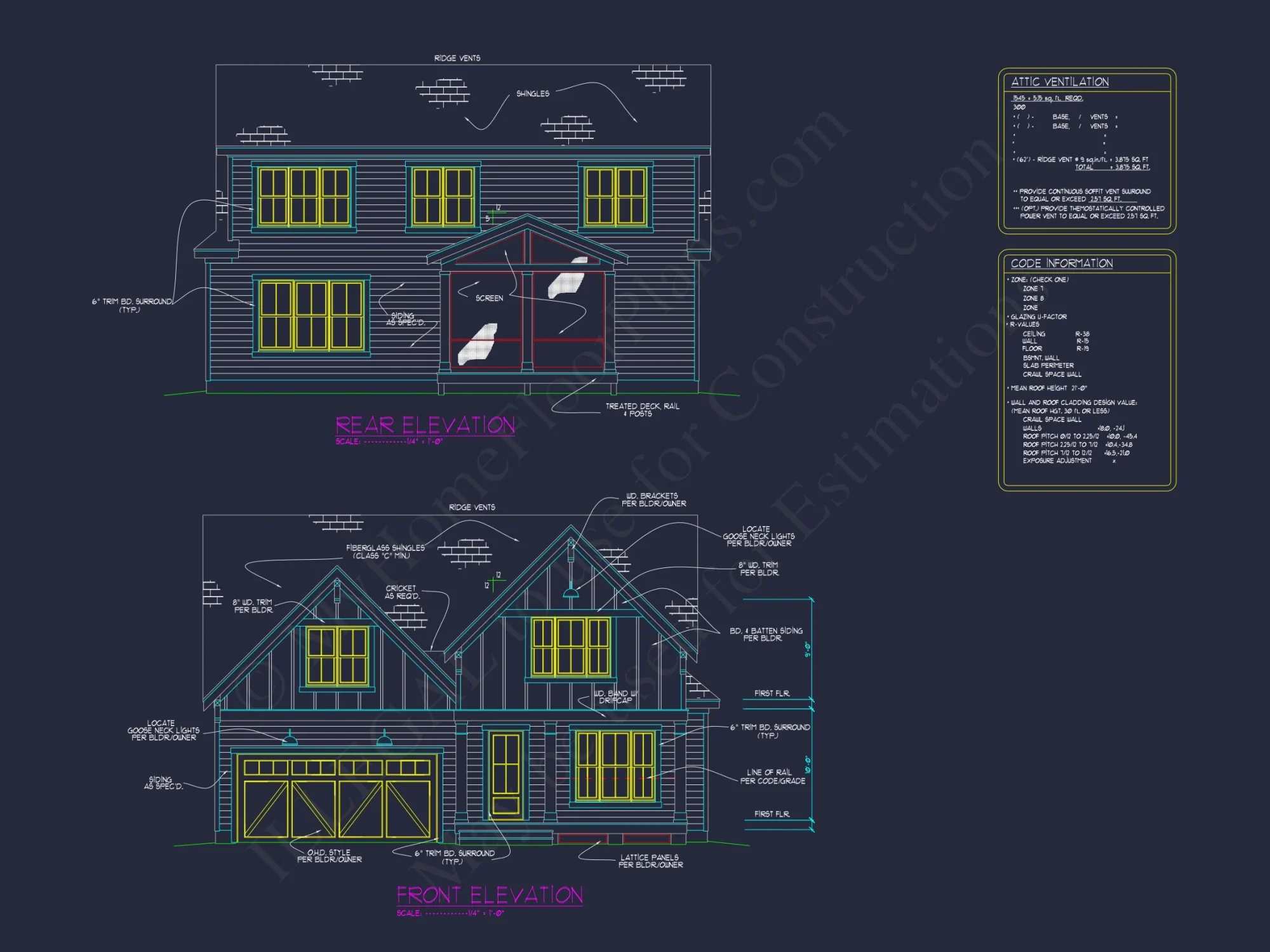 Modern Craftsman house Plan with Detailed Floor Blueprint
