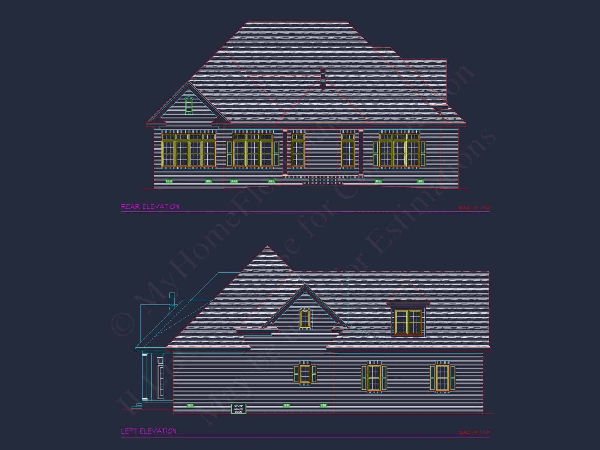 Charming house Plan with 1.5 Story CAD Designs & Floor Plans