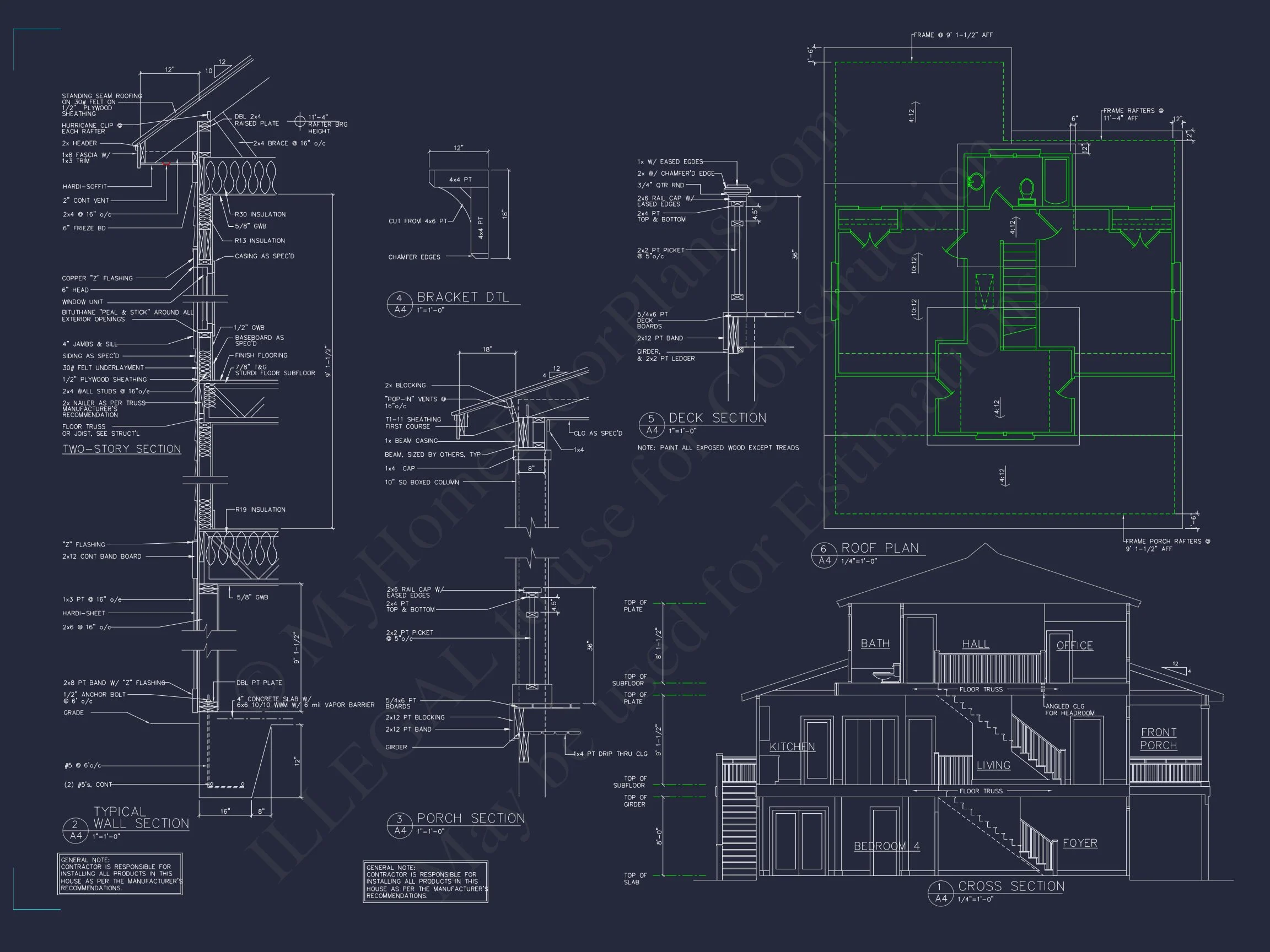 3-Story Craftsman house Plan: Floor Designs & Blueprints