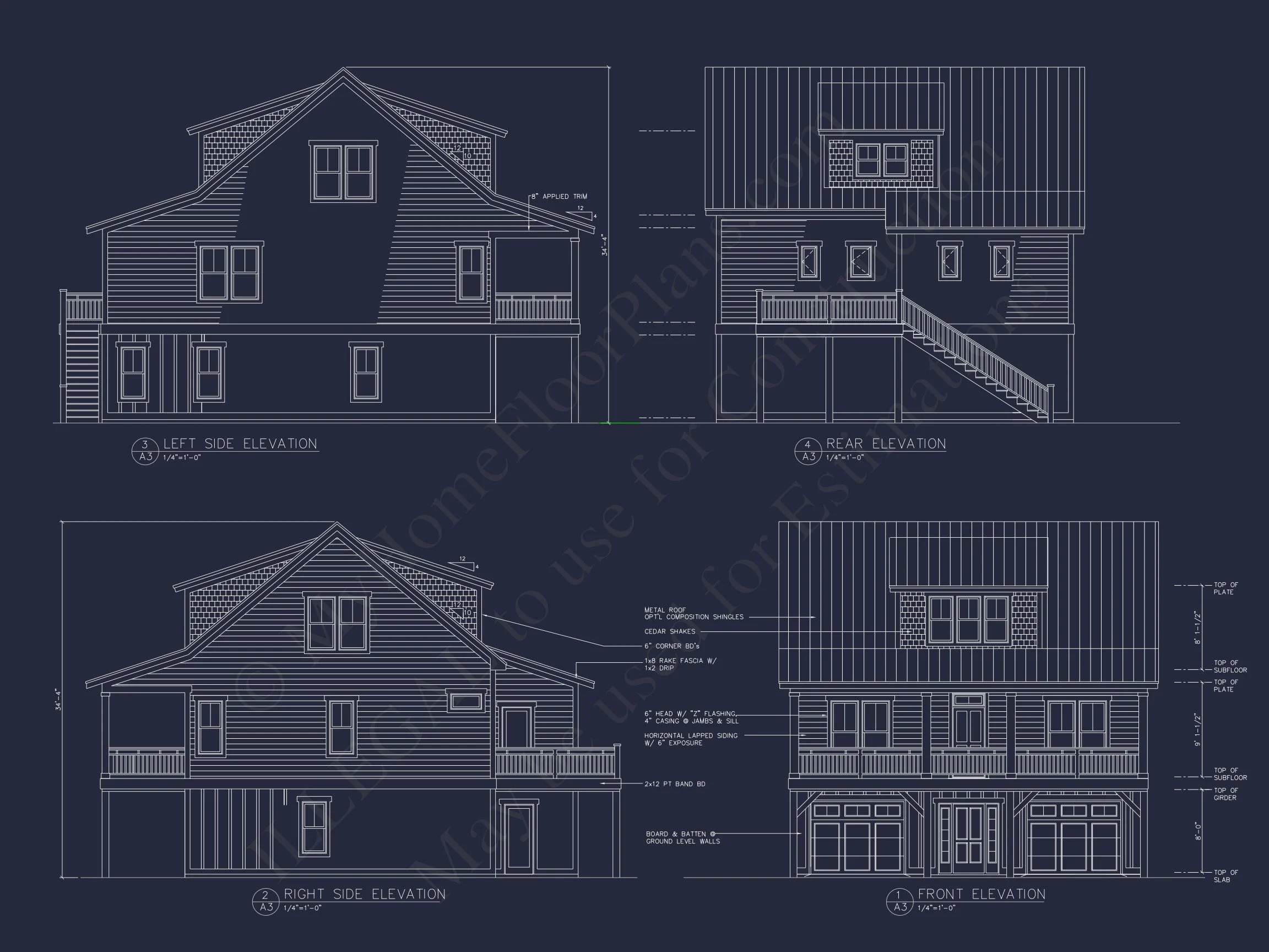 3-Story Craftsman house Plan: Floor Designs & Blueprints