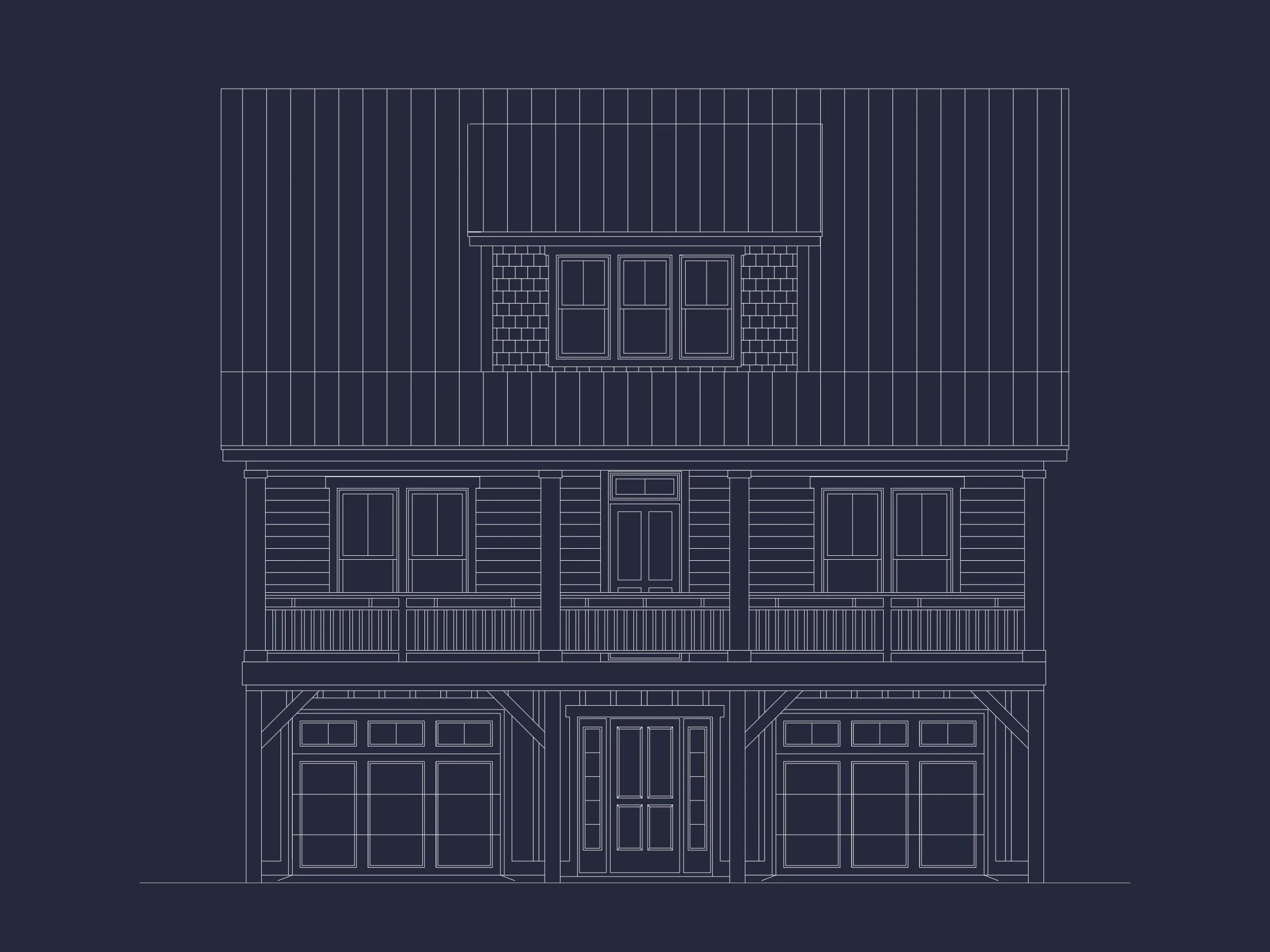 3-Story Craftsman house Plan: Floor Designs & Blueprints