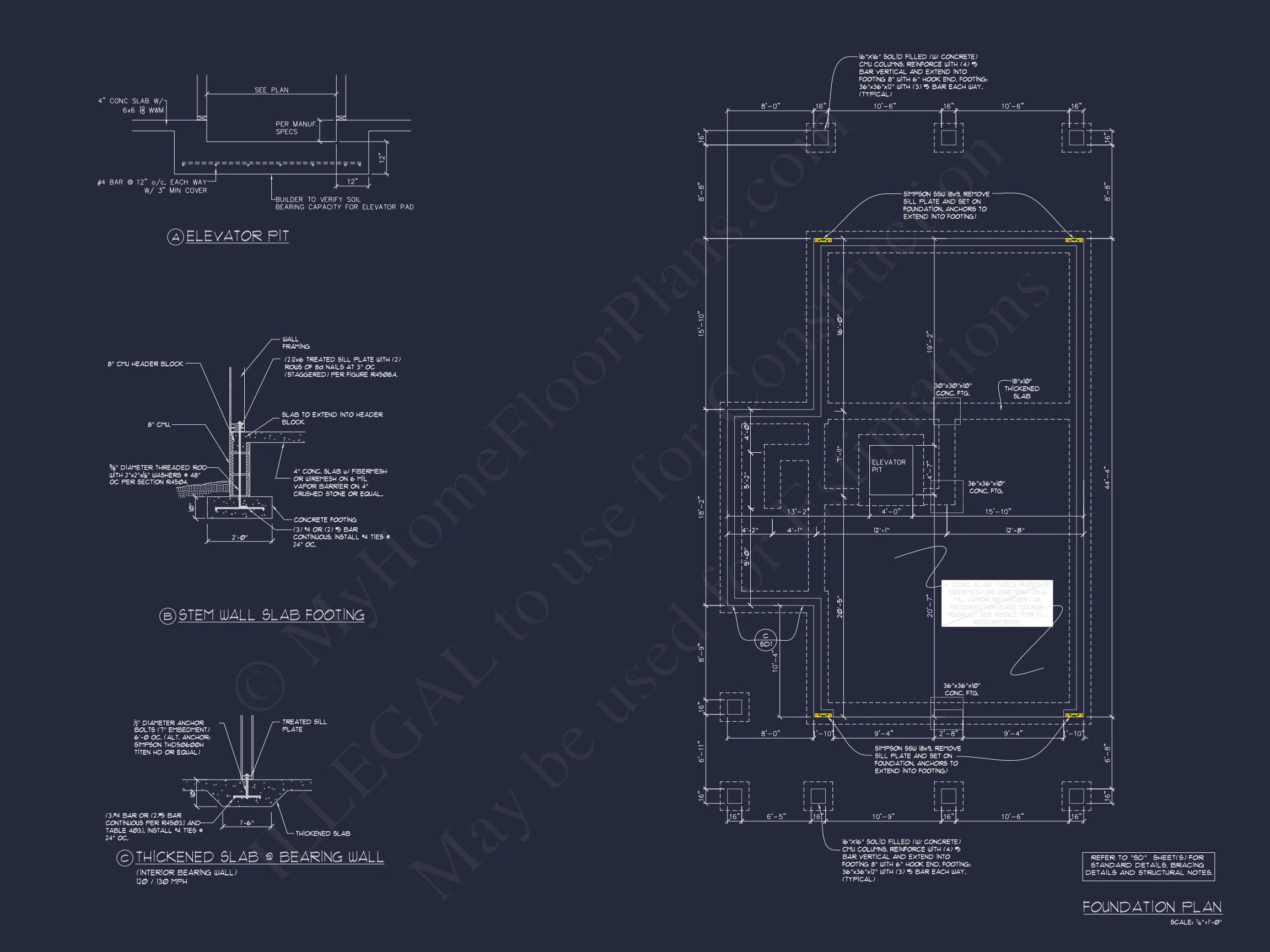 Coastal house Plan with 3 Floors, Elegant Designs, & CAD