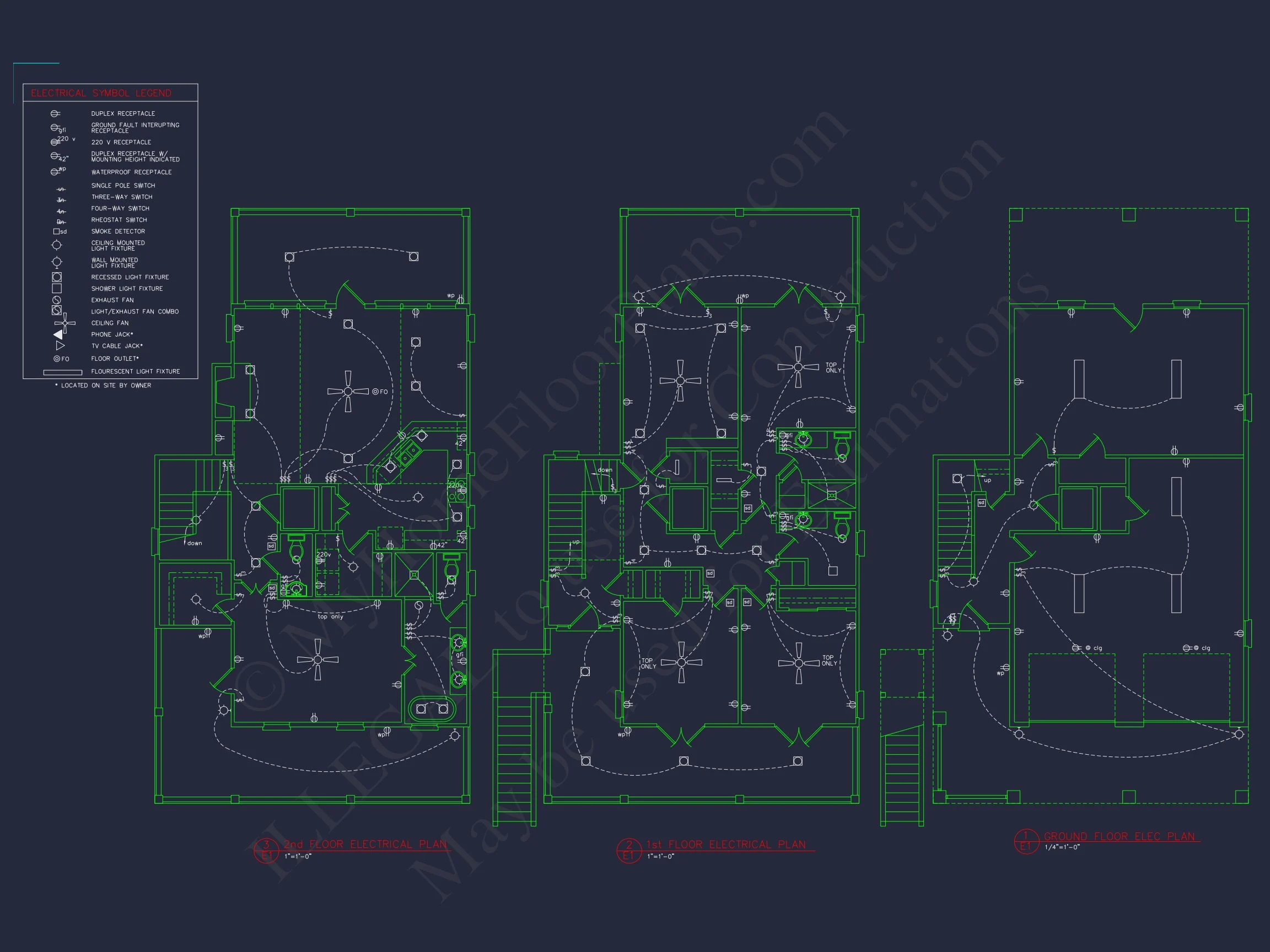 Coastal house Plan with 3 Floors, Elegant Designs, & CAD