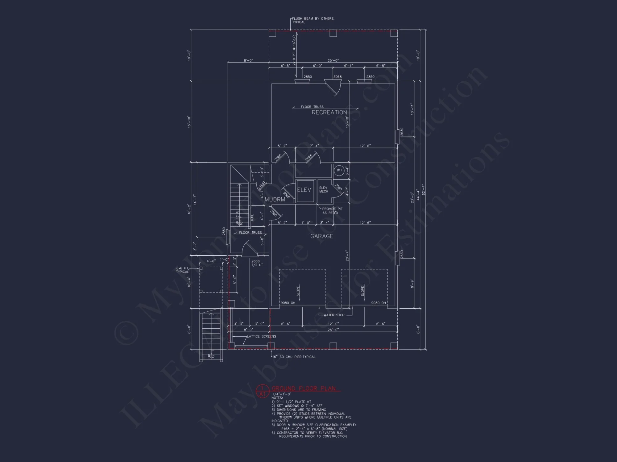 Coastal house Plan with 3 Floors, Elegant Designs, & CAD