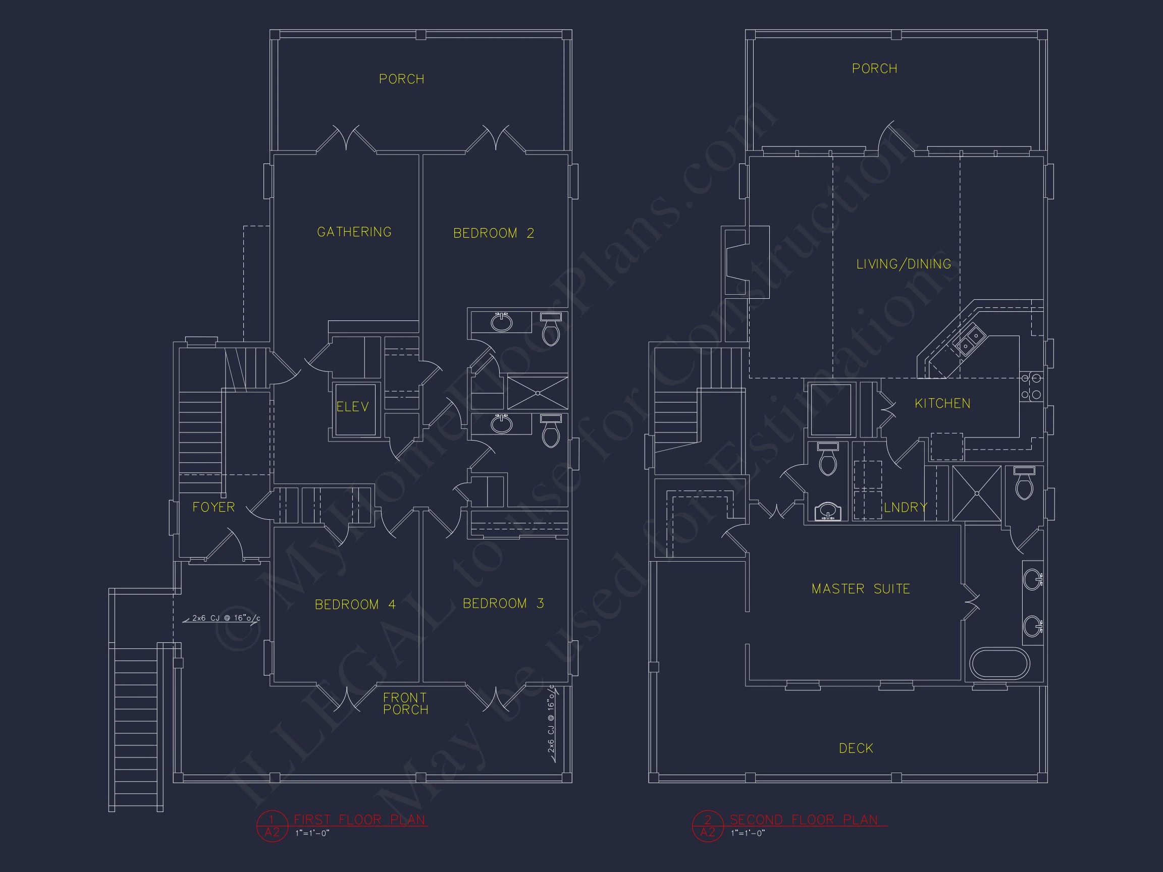 Coastal house Plan with 3 Floors, Elegant Designs, & CAD
