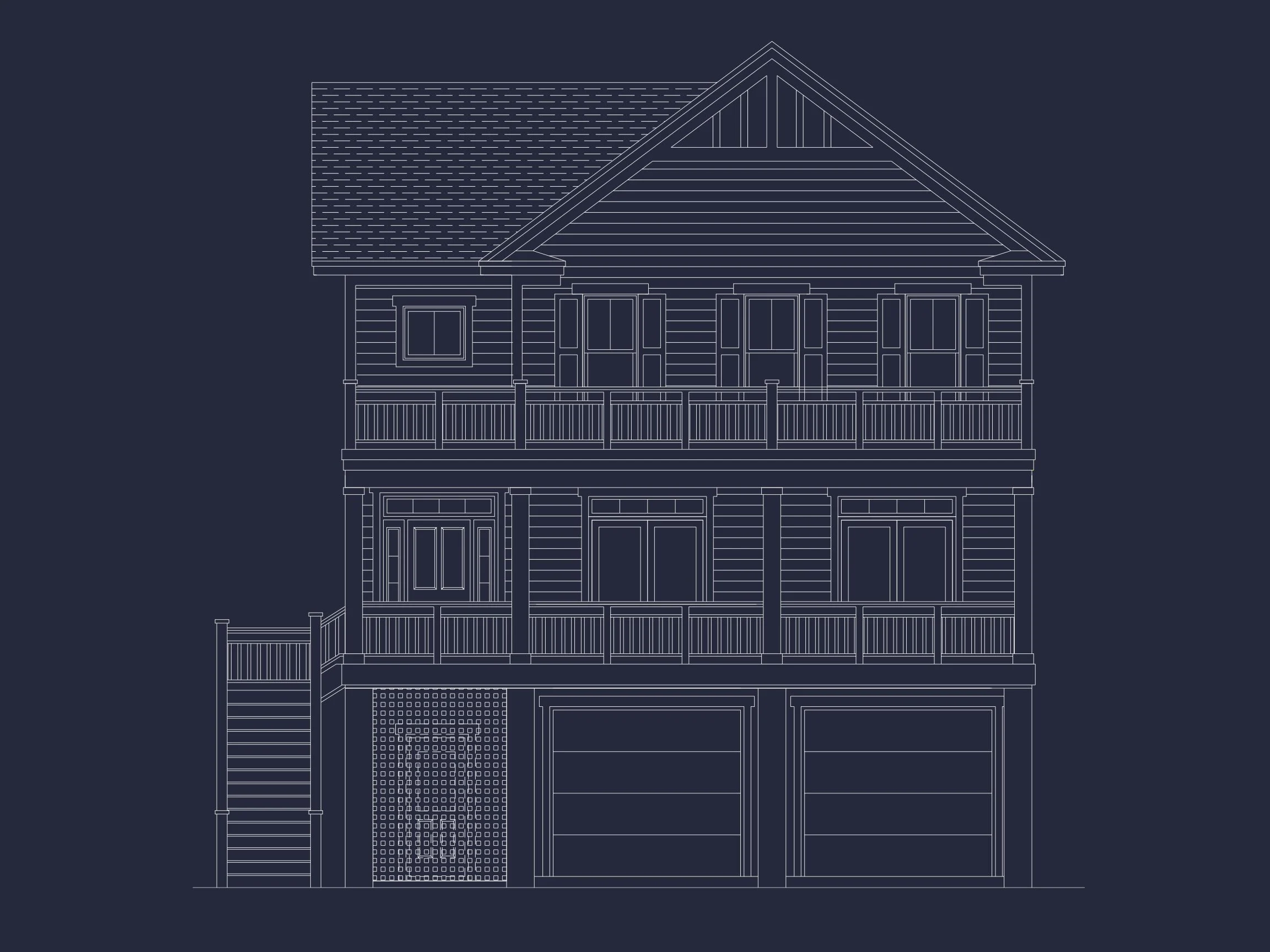 Coastal house Plan with 3 Floors, Elegant Designs, & CAD