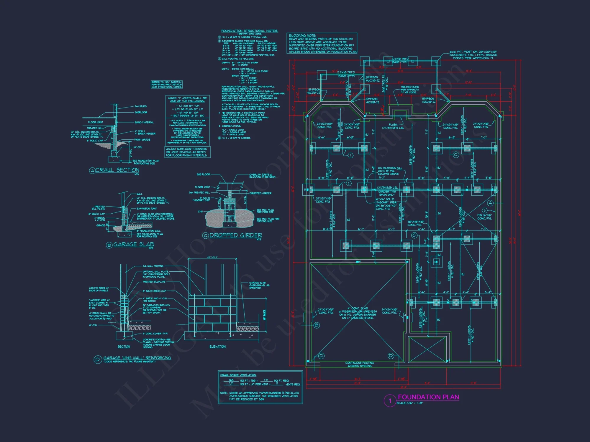 Modern Craftsman house Plan with 4 Bedrooms, Floor Plans, and CAD Designs