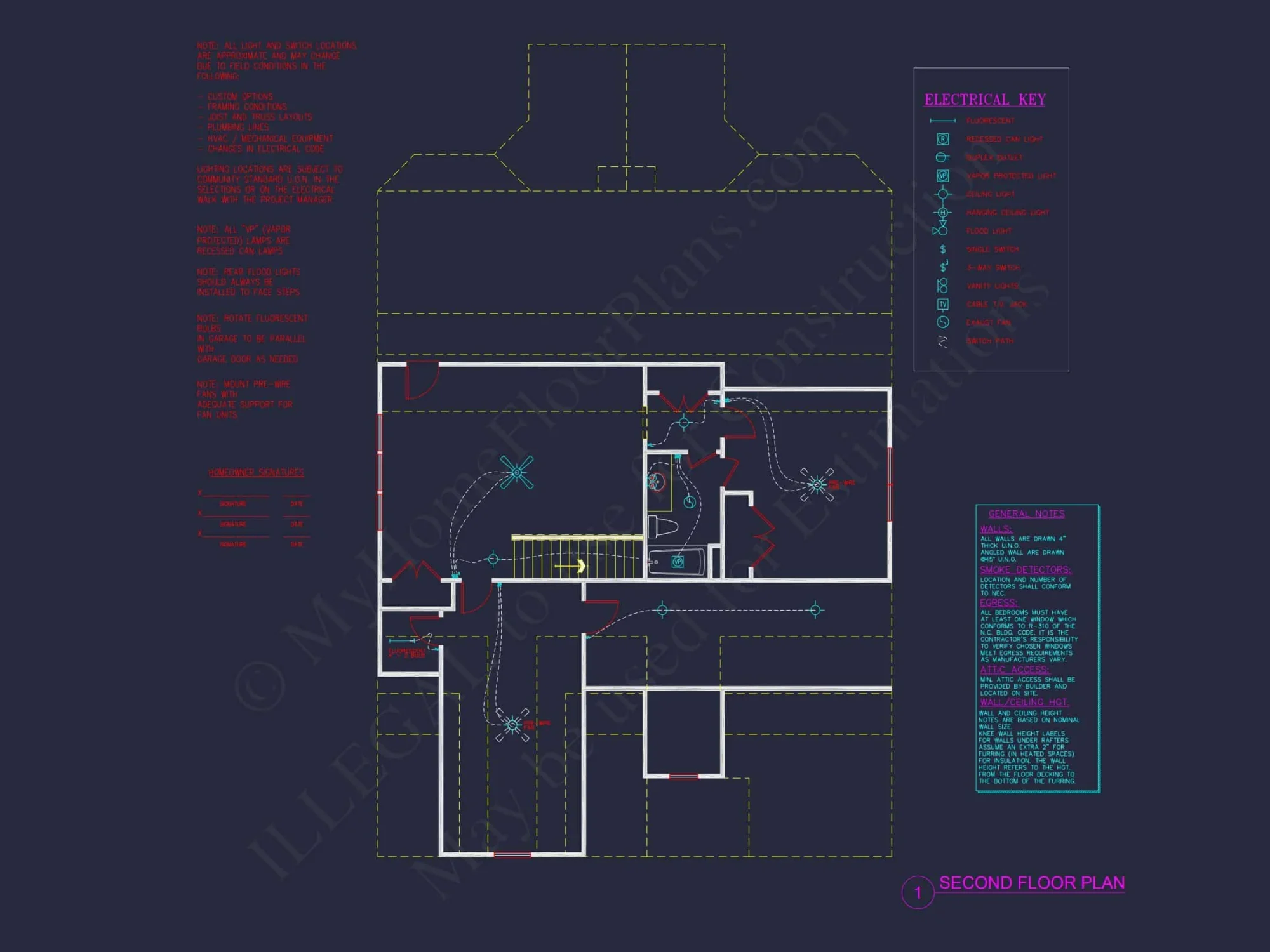 Modern Craftsman house Plan with 4 Bedrooms, Floor Plans, and CAD Designs