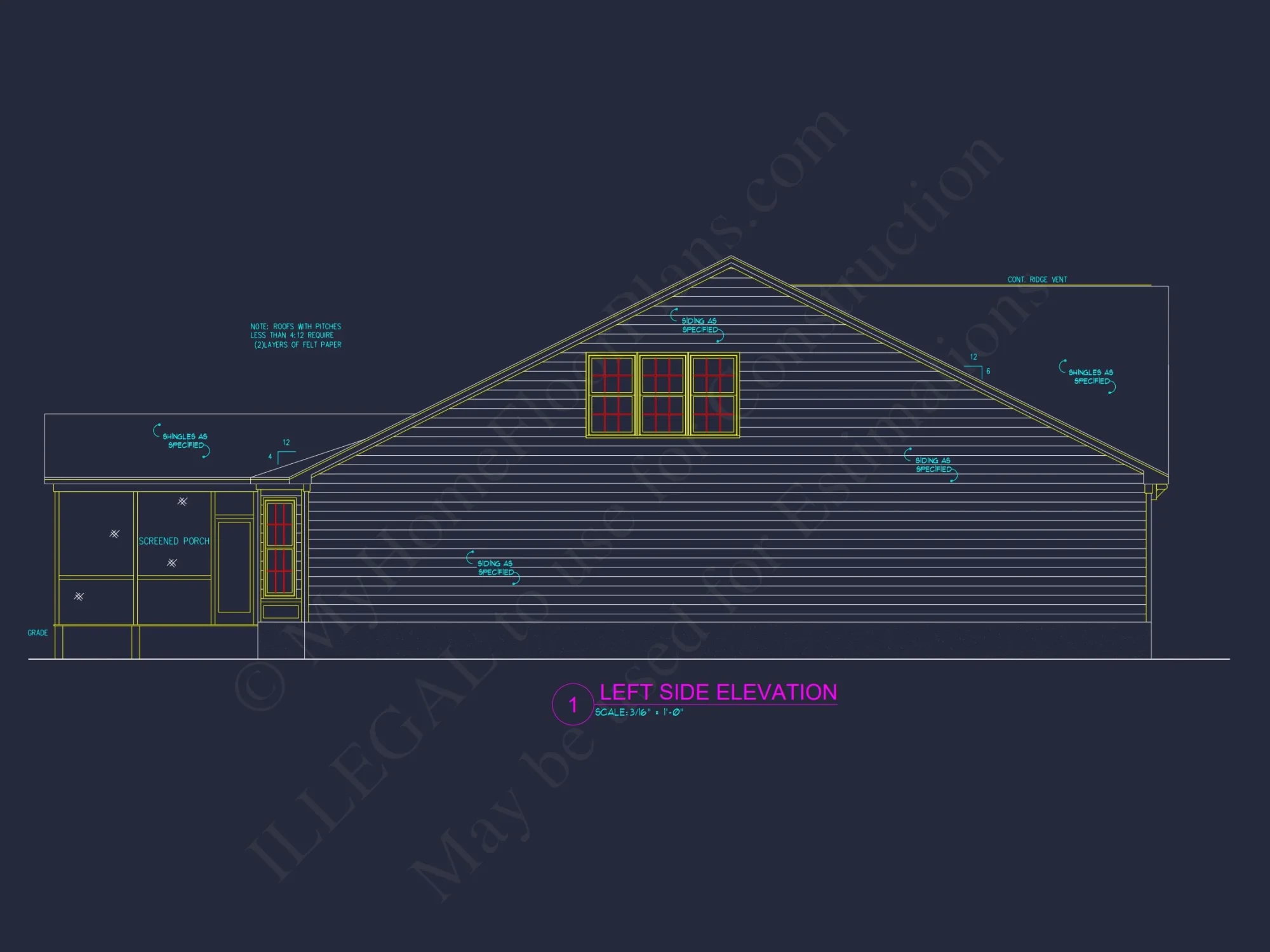 Modern Craftsman house Plan with 4 Bedrooms, Floor Plans, and CAD Designs
