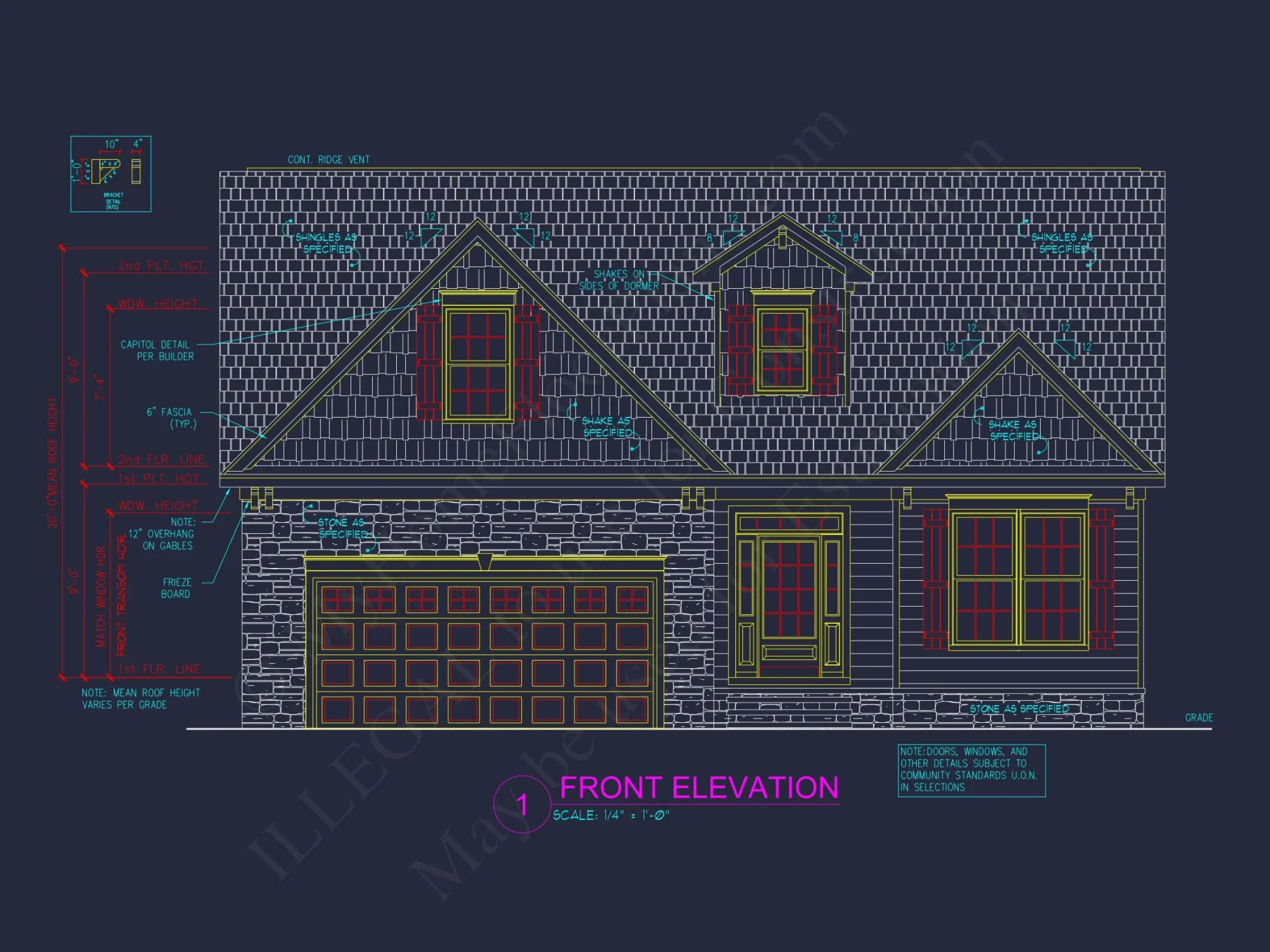 Modern Craftsman house Plan with 4 Bedrooms, Floor Plans, and CAD Designs