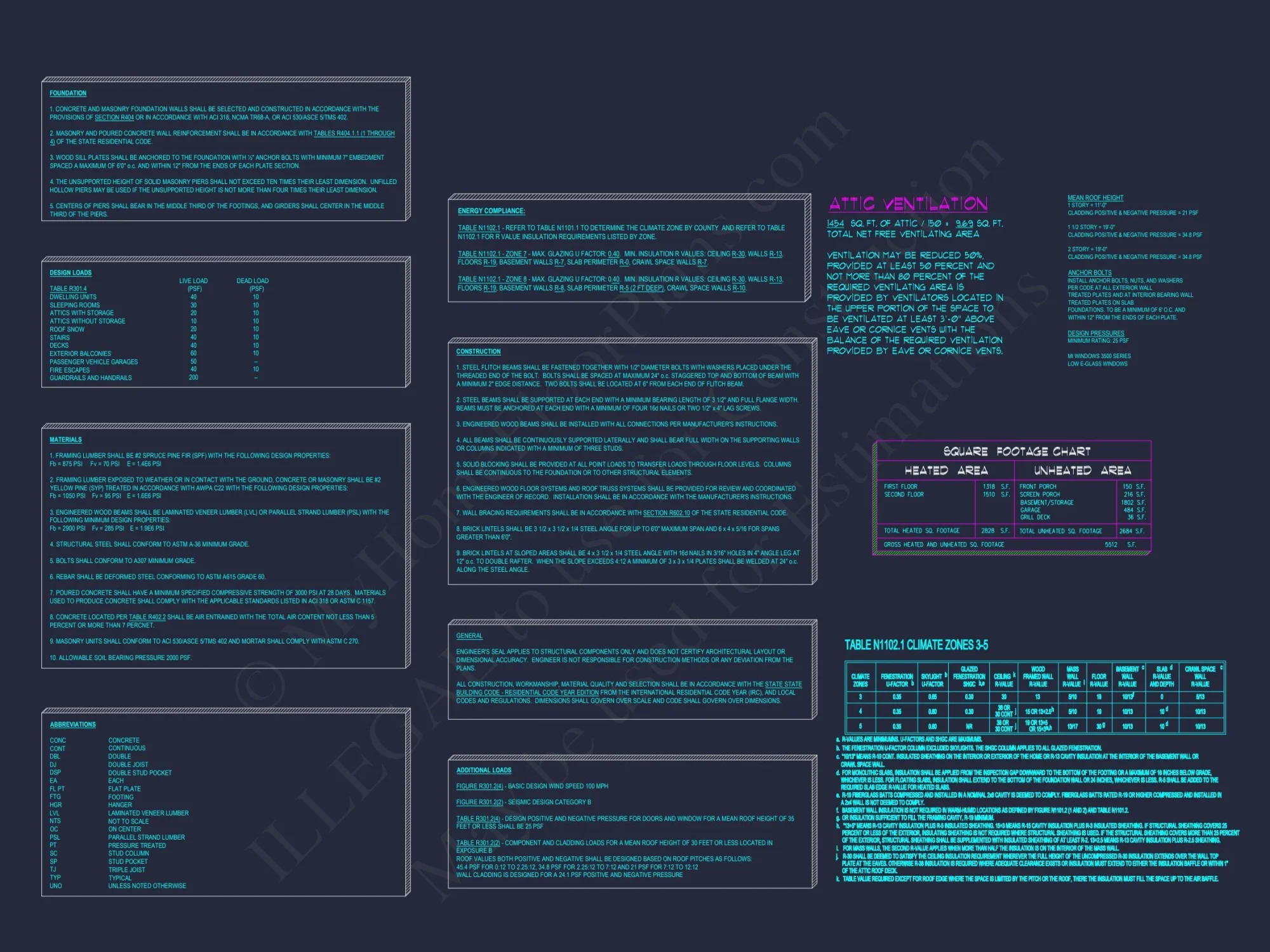 Beautiful 4-Bedroom house Plan with Open Floor Designs & CAD Blueprint