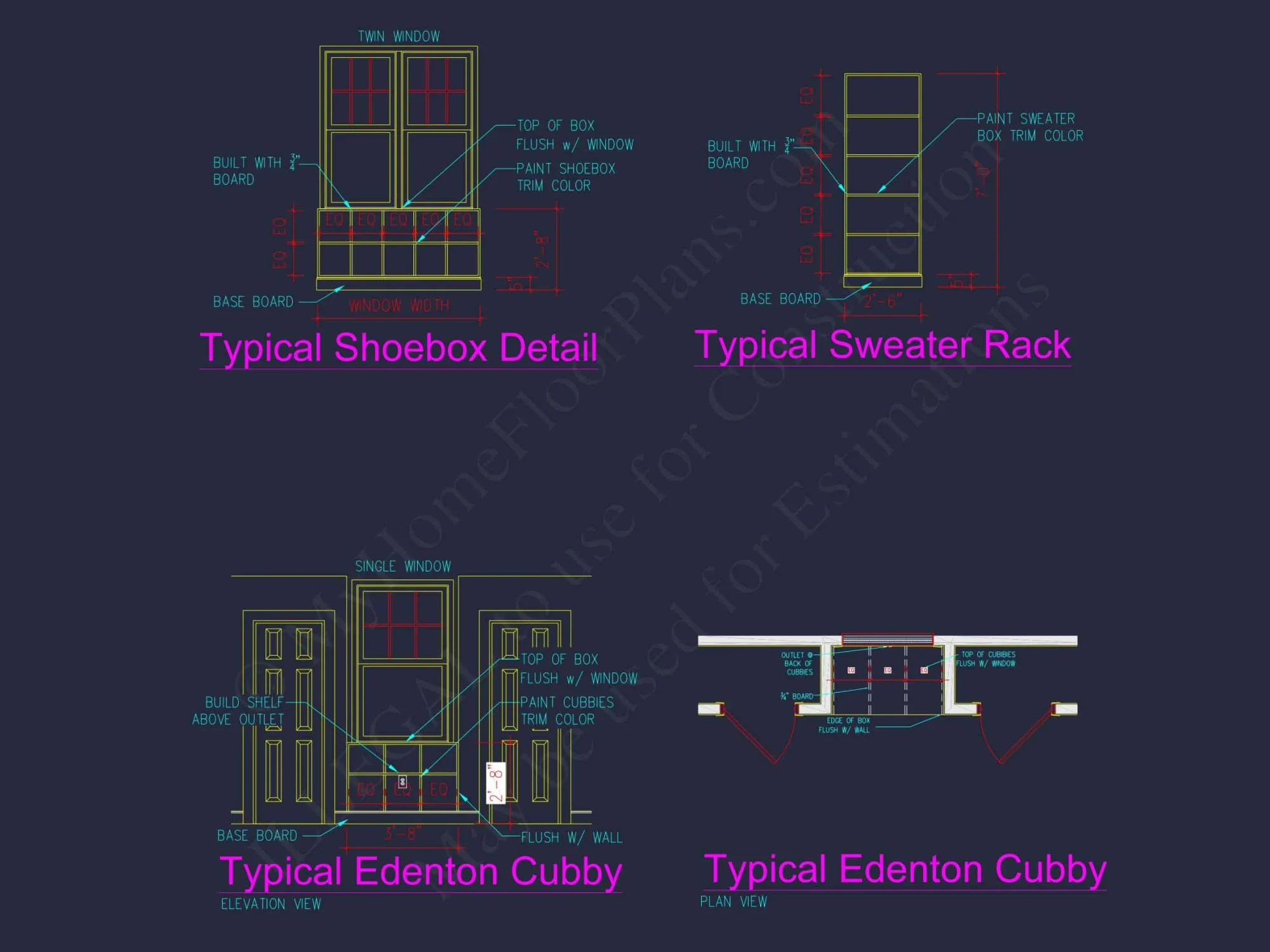 Beautiful 4-Bedroom house Plan with Open Floor Designs & CAD Blueprint