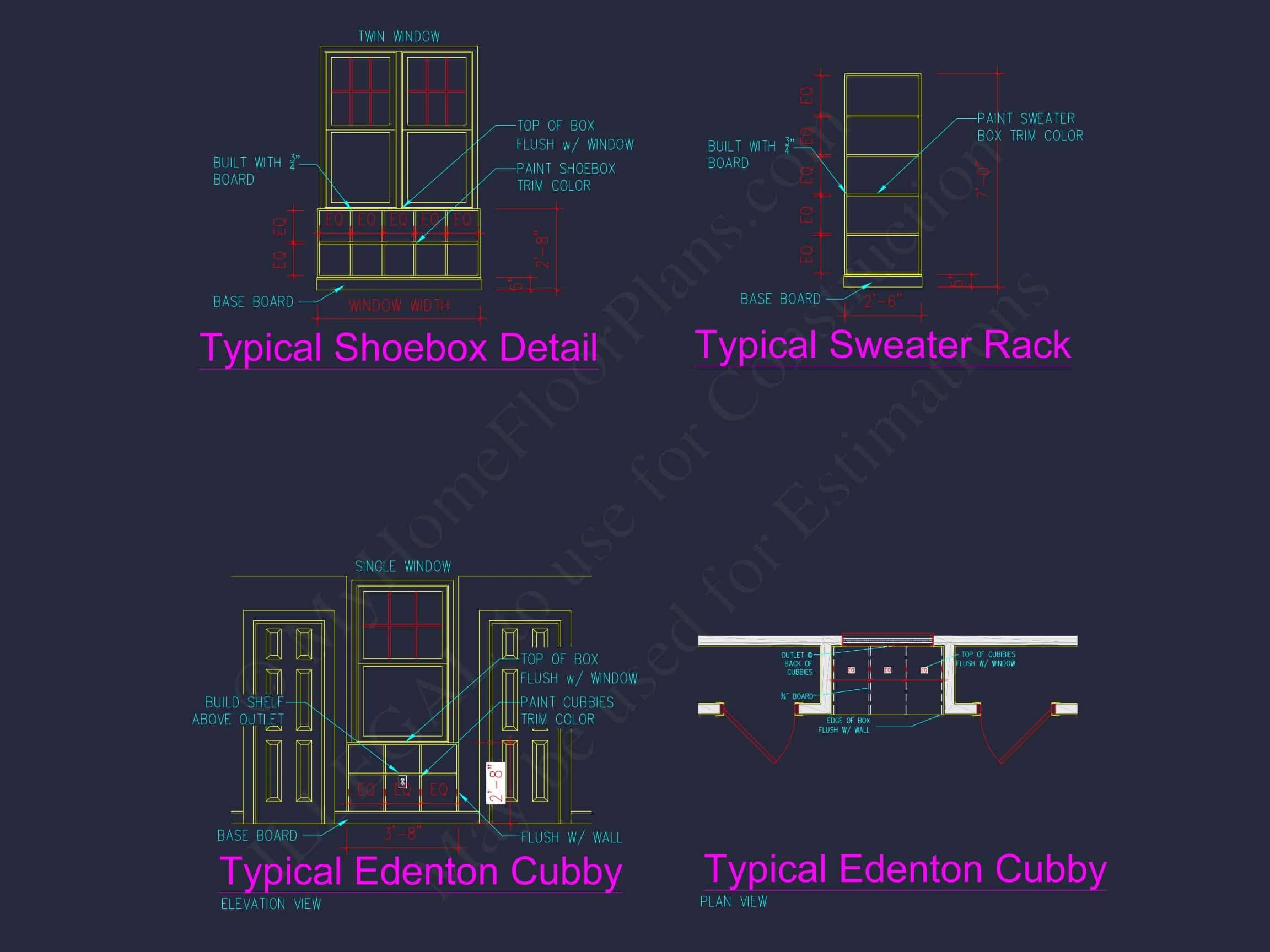 15-1319 HOUSE PLAN - Beautiful 4-Bedroom House Plan with Open Floor Designs & CAD Blueprint 13 Beautiful 4-Bedroom house Plan with Open Floor Designs & CAD Blueprint