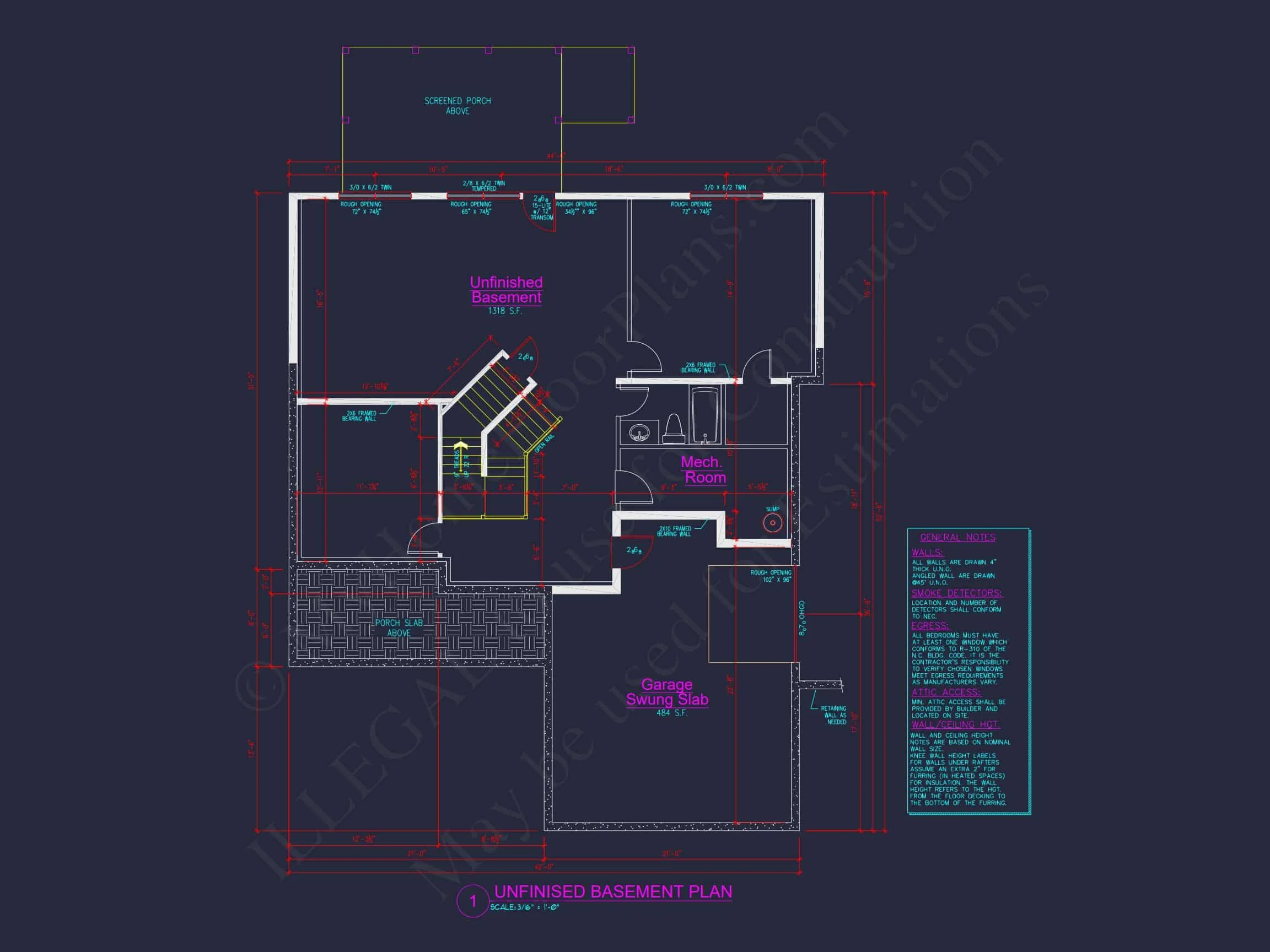 15-1319 HOUSE PLAN - Beautiful 4-Bedroom House Plan with Open Floor Designs & CAD Blueprint 11 Beautiful 4-Bedroom house Plan with Open Floor Designs & CAD Blueprint