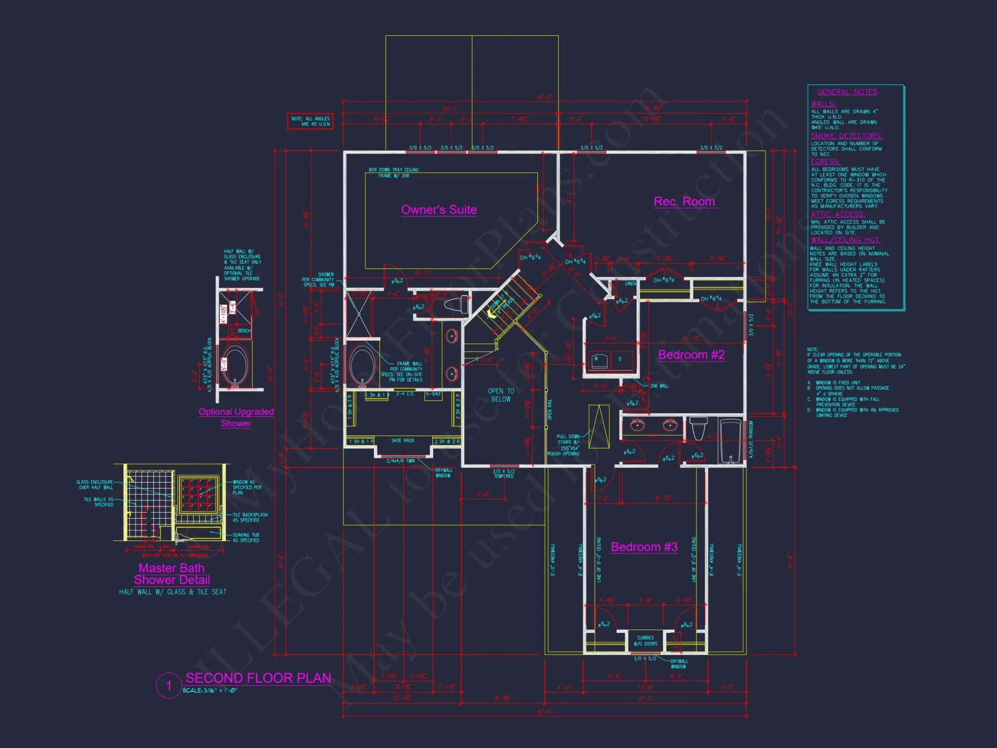 Beautiful 4-Bedroom house Plan with Open Floor Designs & CAD Blueprint
