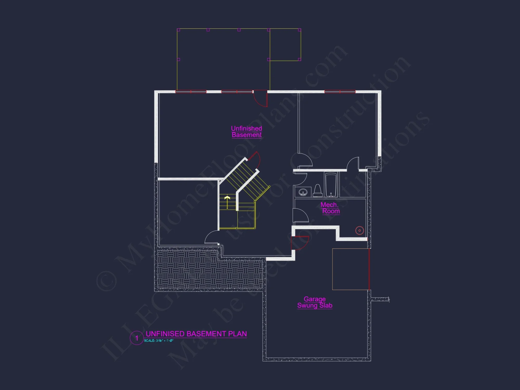 Beautiful 4-Bedroom house Plan with Open Floor Designs & CAD Blueprint