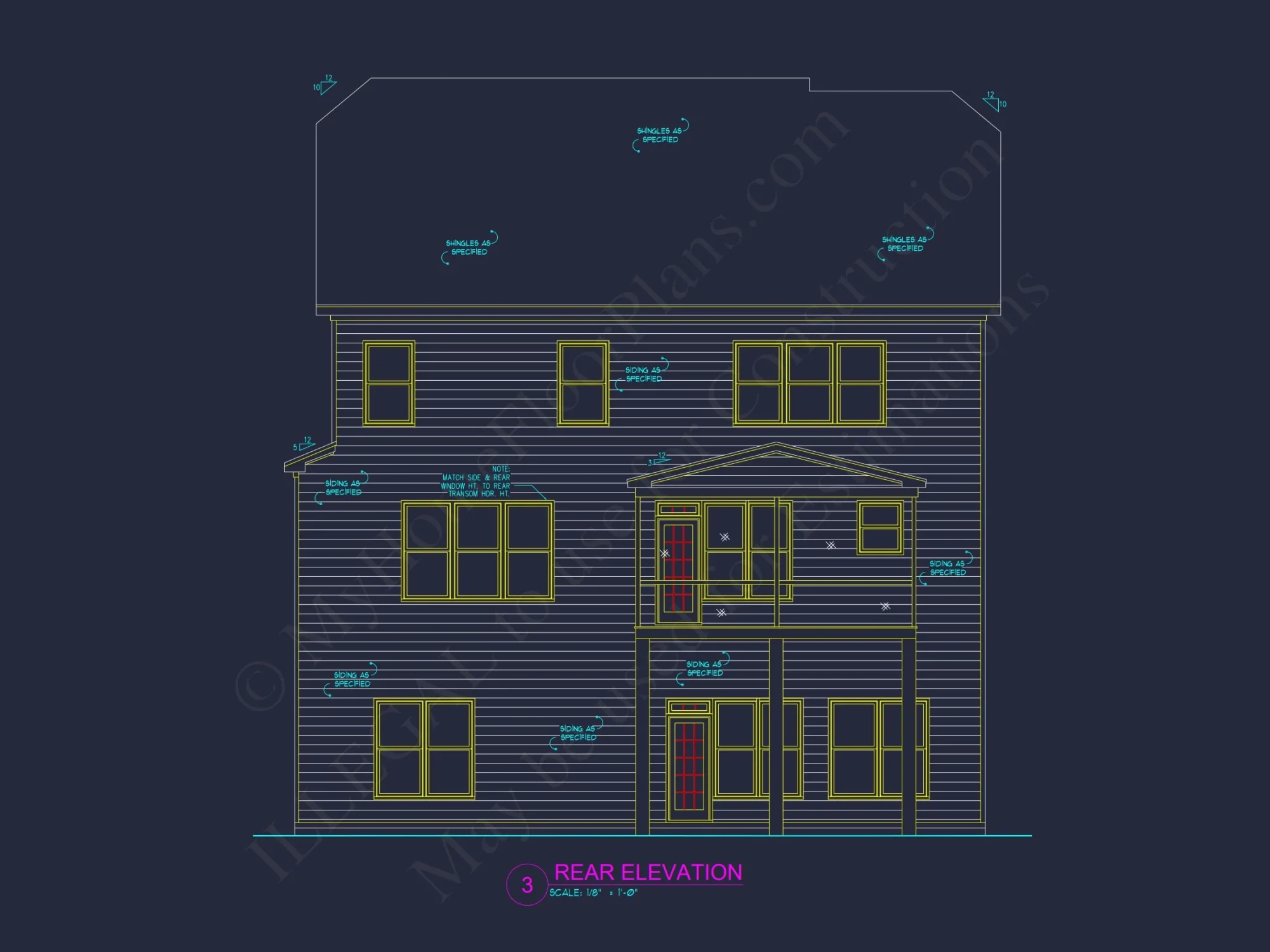 Beautiful 4-Bedroom house Plan with Open Floor Designs & CAD Blueprint