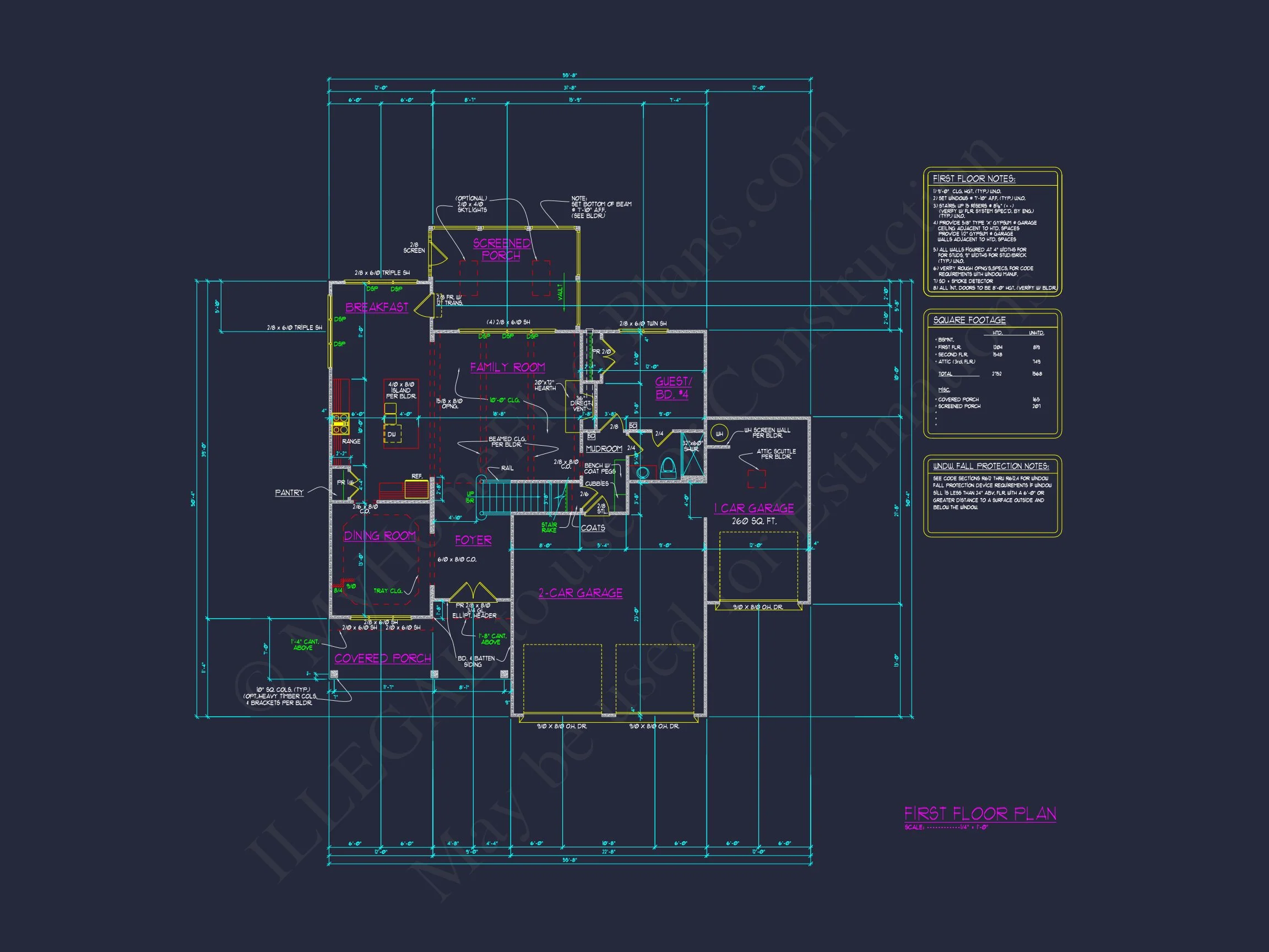 Elegant Traditional Craftsman house Plan with CAD Designs