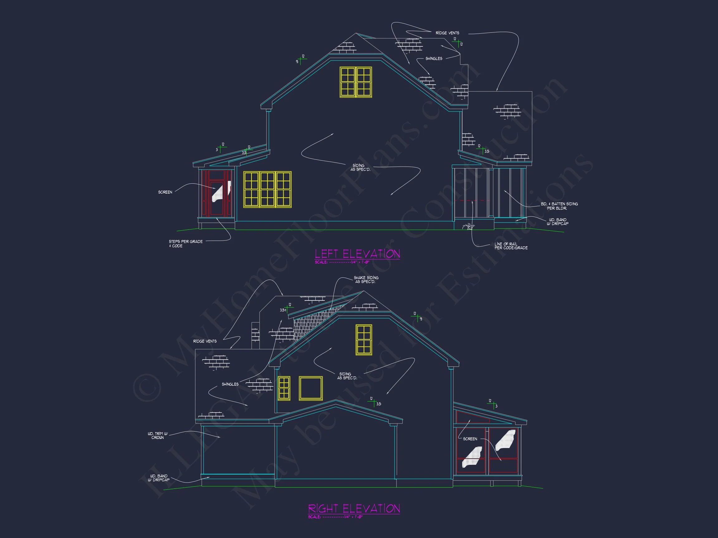 Elegant Traditional Craftsman house Plan with CAD Designs