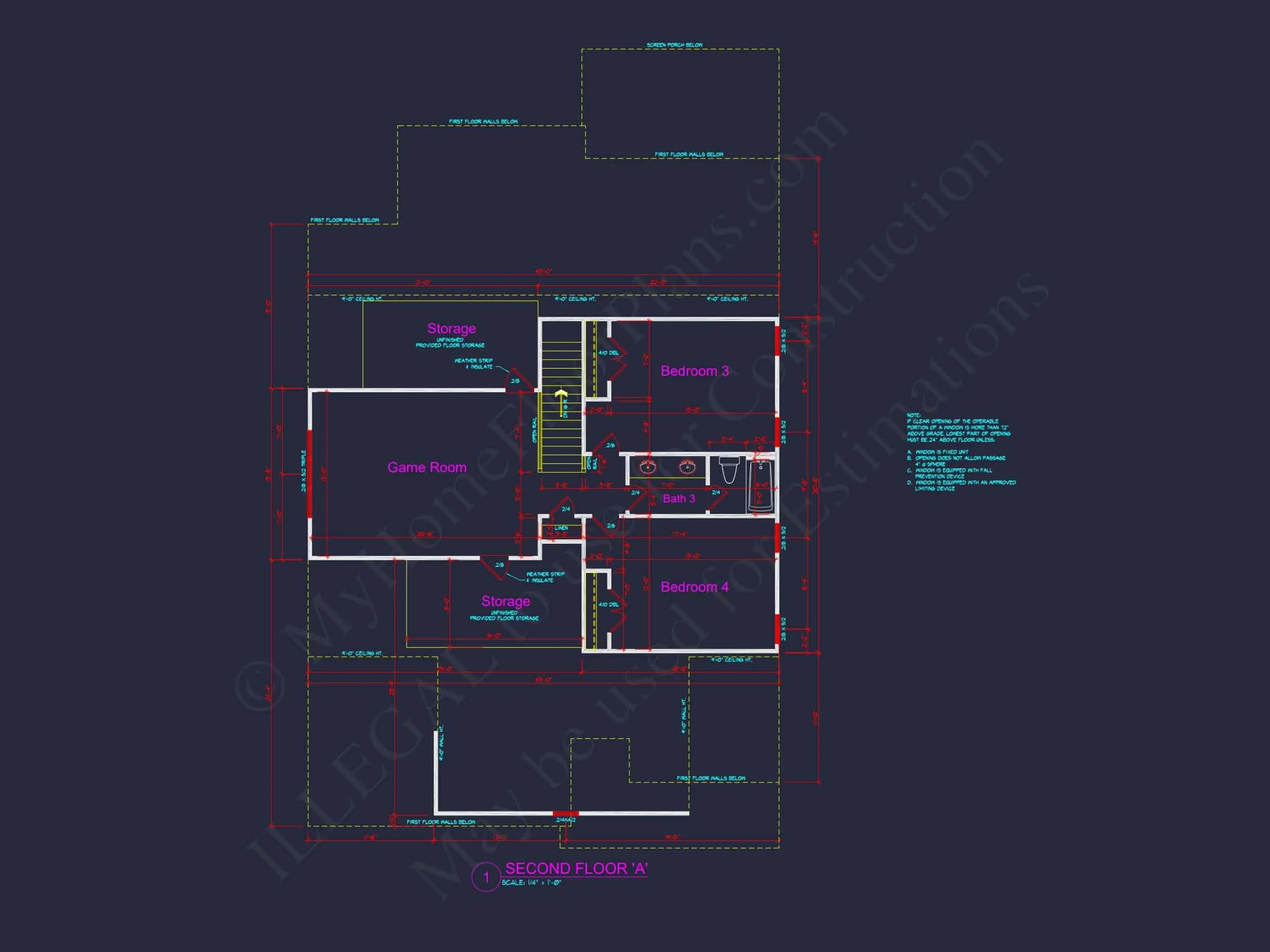 Craftsman house Plan: 2-Story Floor Plan with CAD Designs