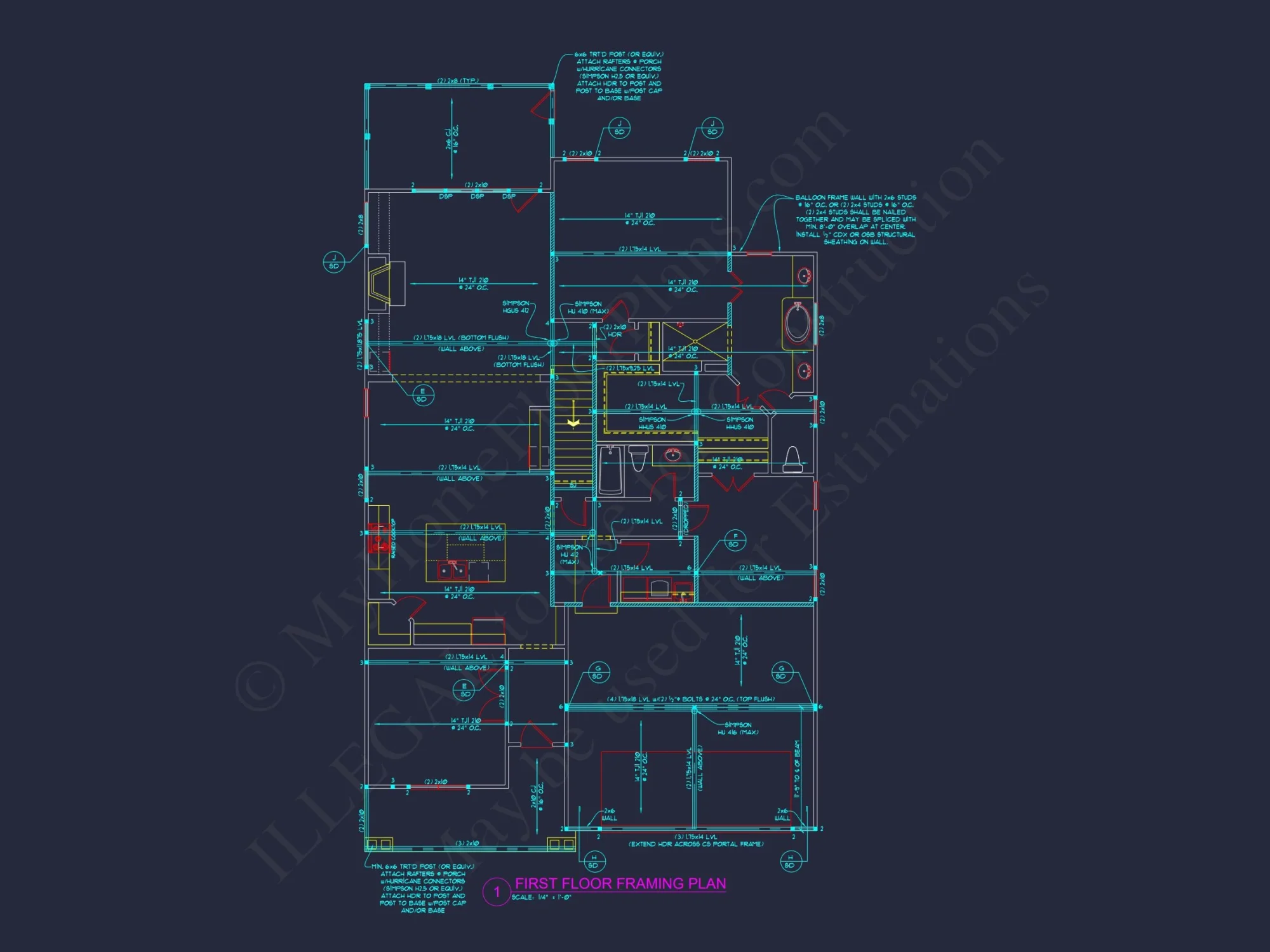 Modern Craftsman house Plan with Open Floor Design & CAD Details