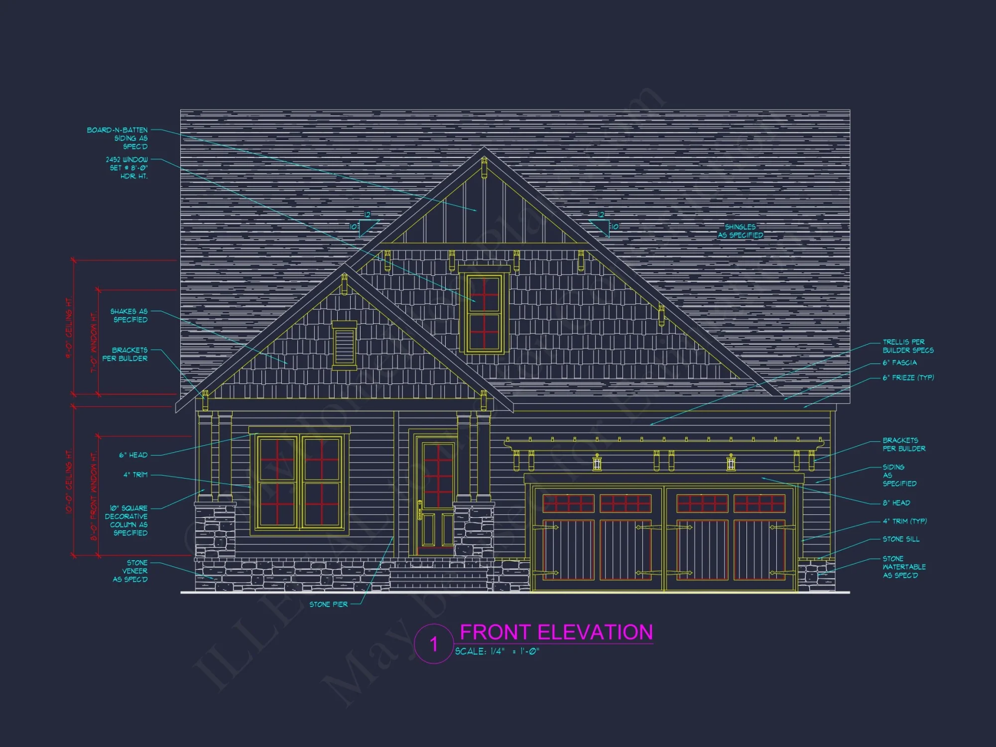Modern Craftsman house Plan with Open Floor Design & CAD Details