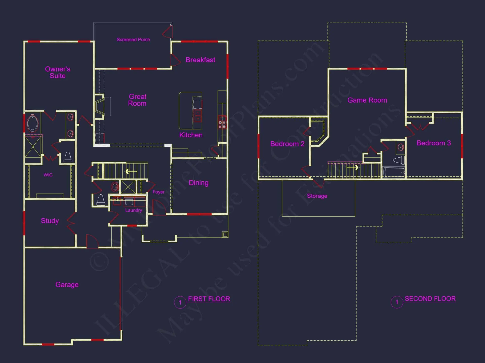 Modern house Floor Plan with Unique Architectural Designs