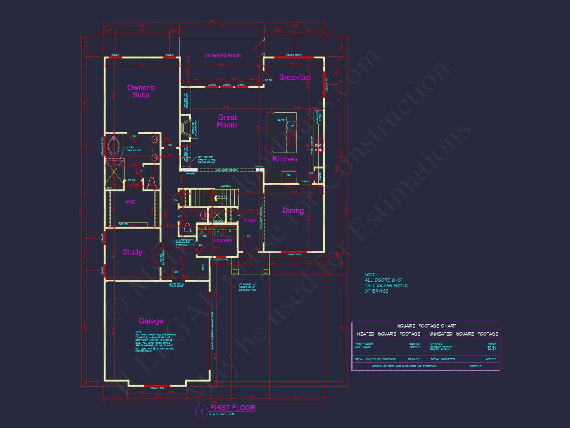 Customizable house Floor Plan: Full-Featured Modern Blueprints