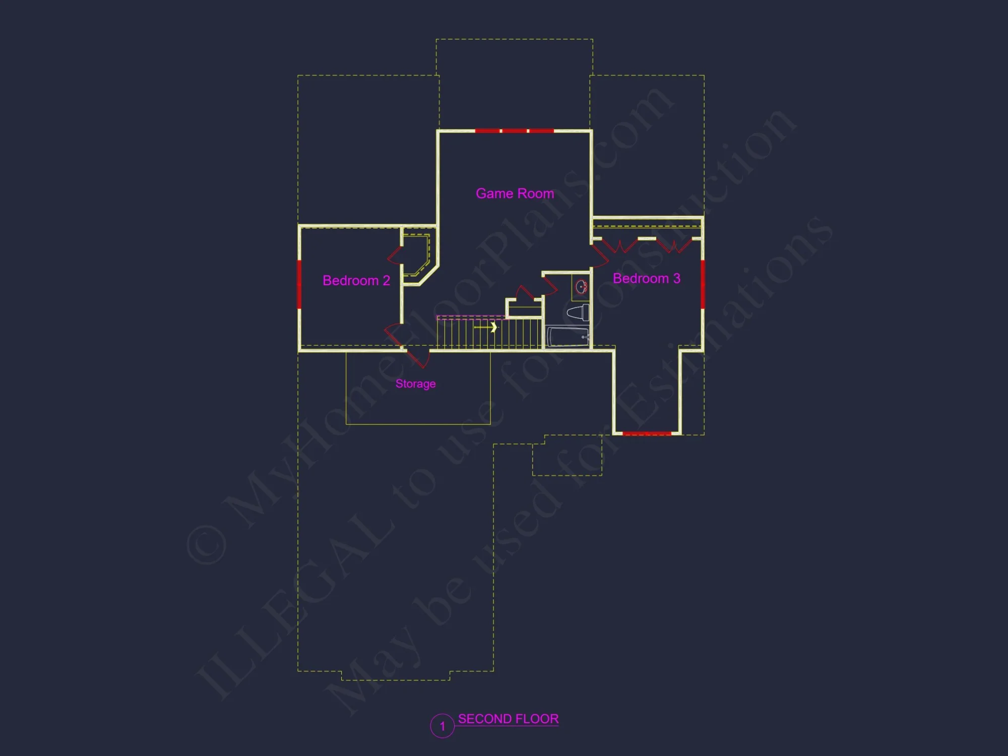 Customizable house Floor Plan: Full-Featured Modern Blueprints