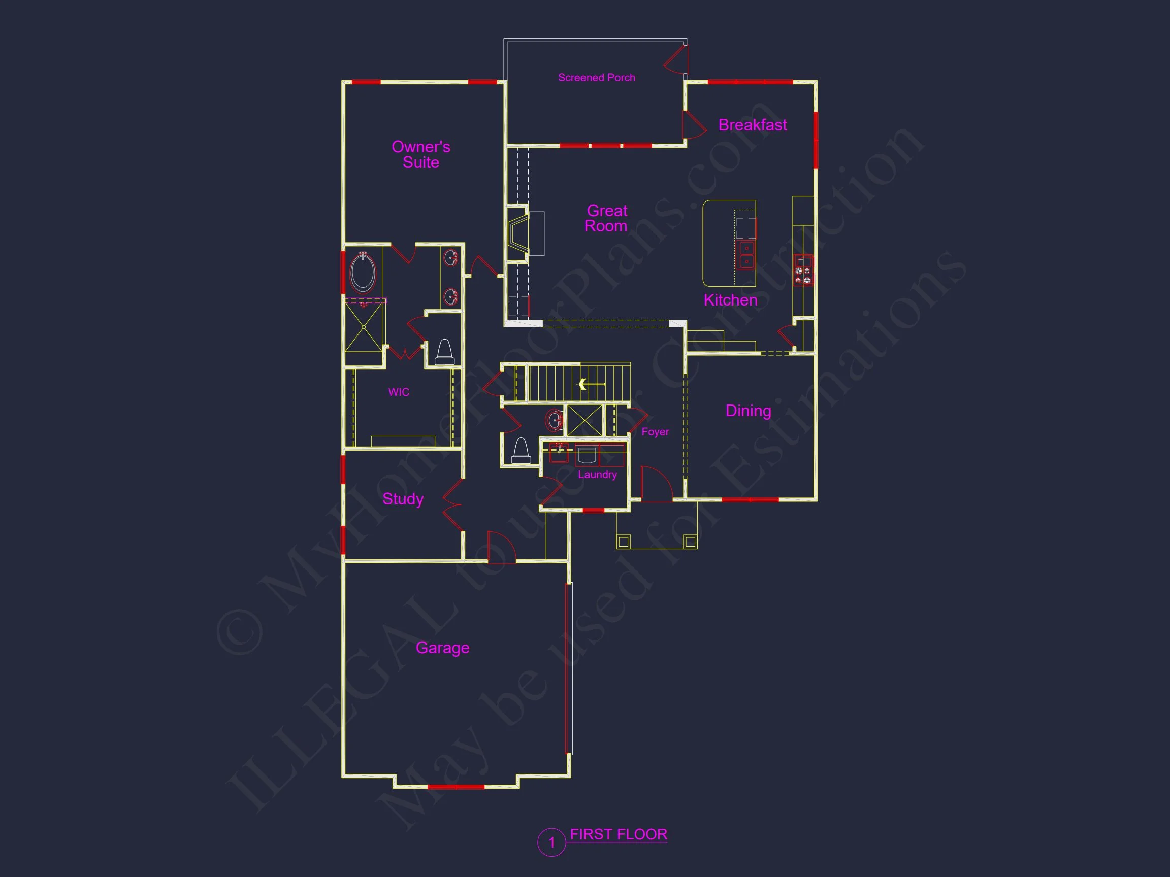 15-1308 HOUSE PLAN - Customizable House Floor Plan: Full-Featured Modern Blueprints 7 Customizable house Floor Plan: Full-Featured Modern Blueprints