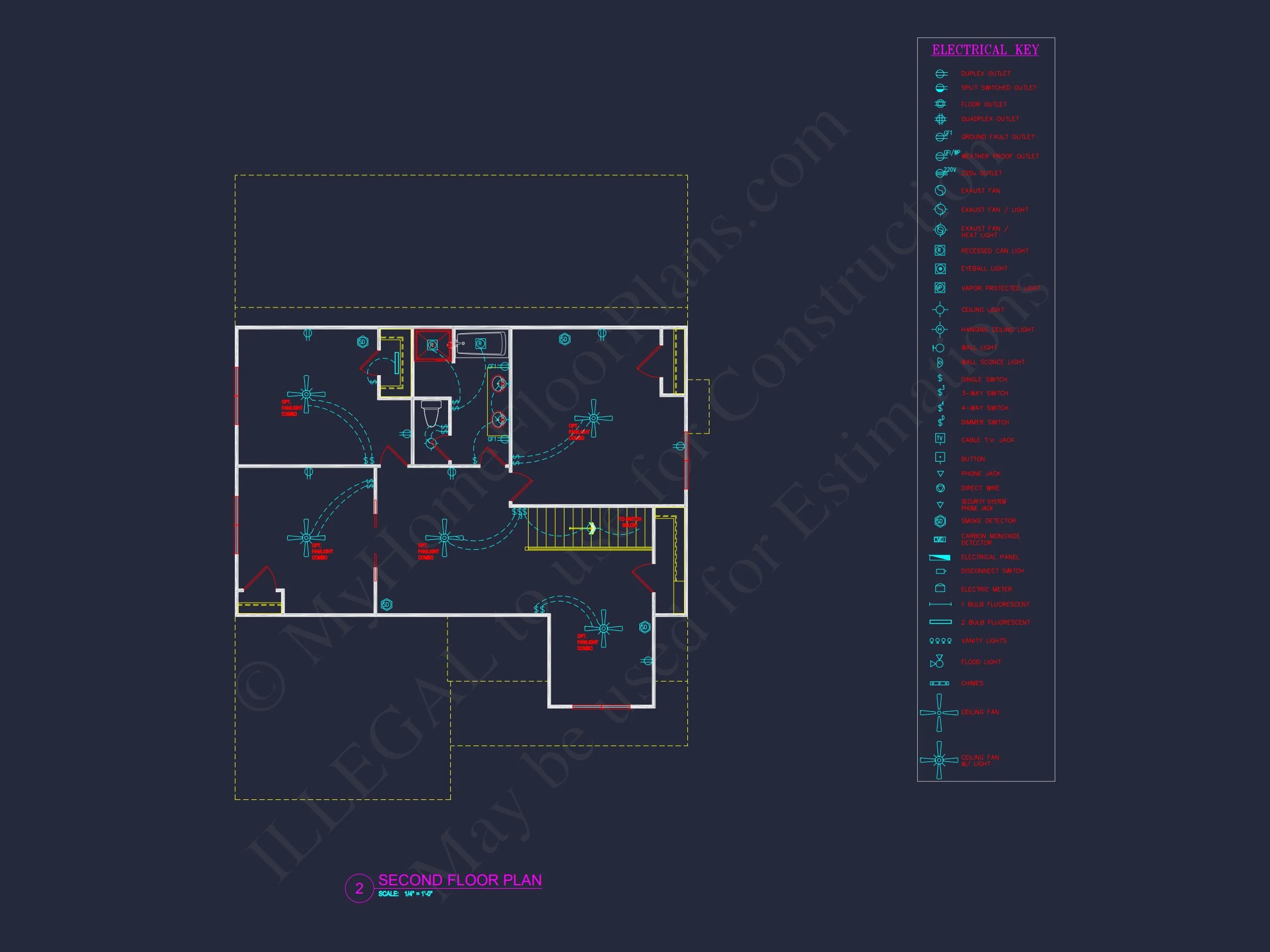 15-1273 HOUSE PLAN - Modern Craftsman Floor Plan with 4 Bedrooms and Garage 10 Modern Craftsman Floor Plan with 4 Bedrooms and Garage