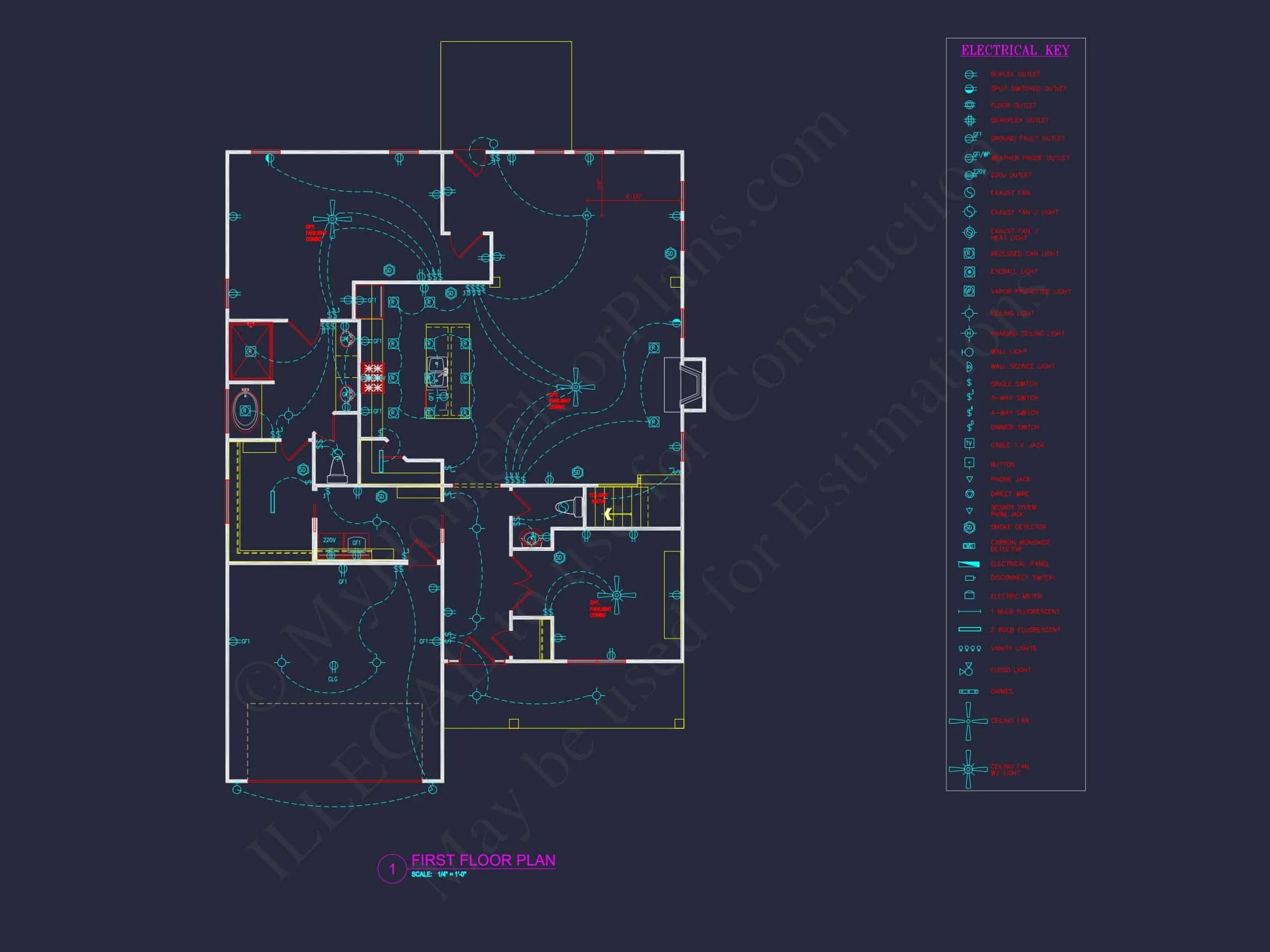 15-1273 HOUSE PLAN - Modern Craftsman Floor Plan with 4 Bedrooms and Garage 9 Modern Craftsman Floor Plan with 4 Bedrooms and Garage