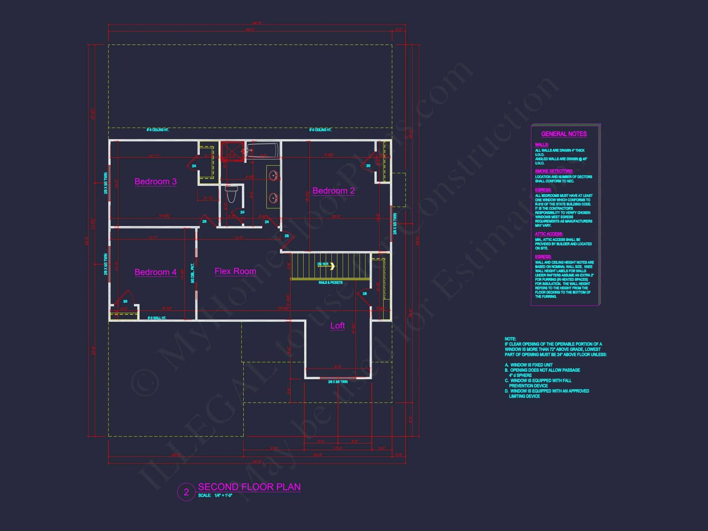 15-1273 HOUSE PLAN - Modern Craftsman Floor Plan with 4 Bedrooms and Garage 8 Modern Craftsman Floor Plan with 4 Bedrooms and Garage