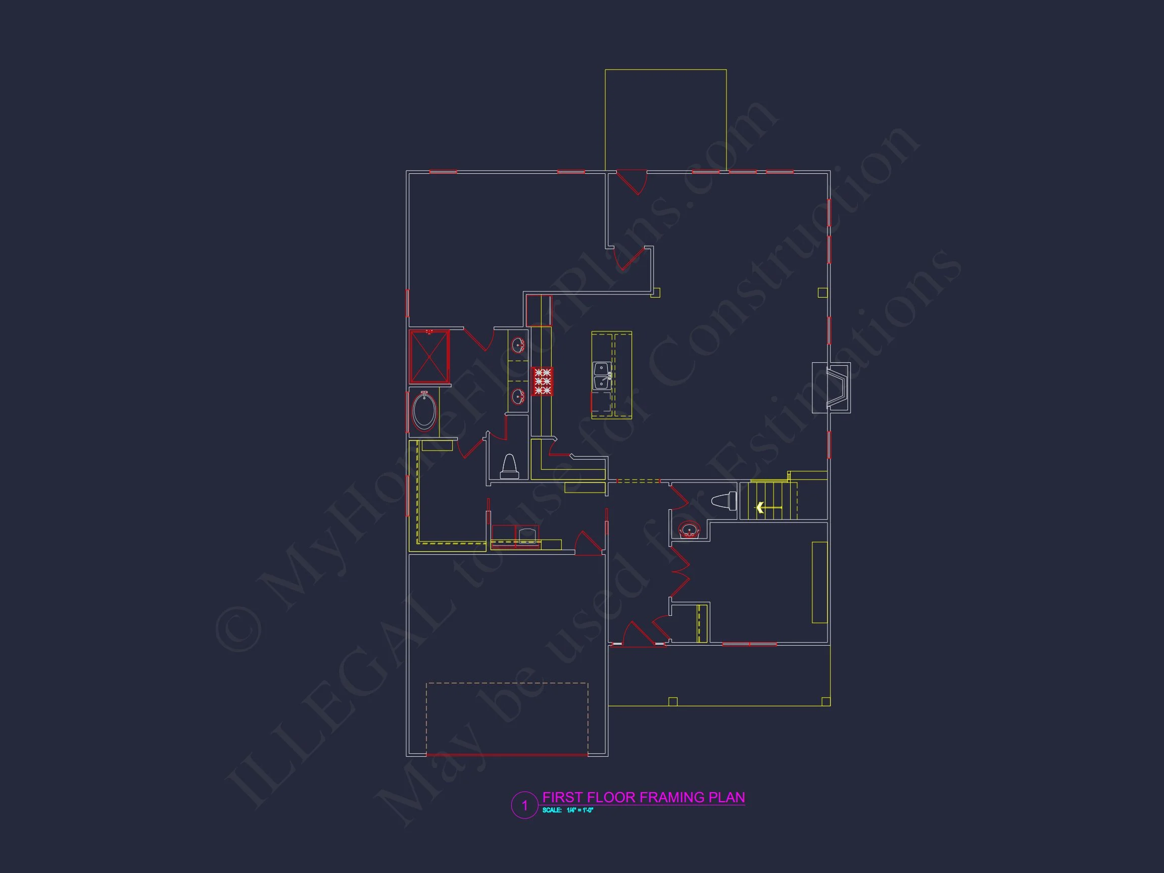 15-1273 HOUSE PLAN - Modern Craftsman Floor Plan with 4 Bedrooms and Garage 5 Modern Craftsman Floor Plan with 4 Bedrooms and Garage