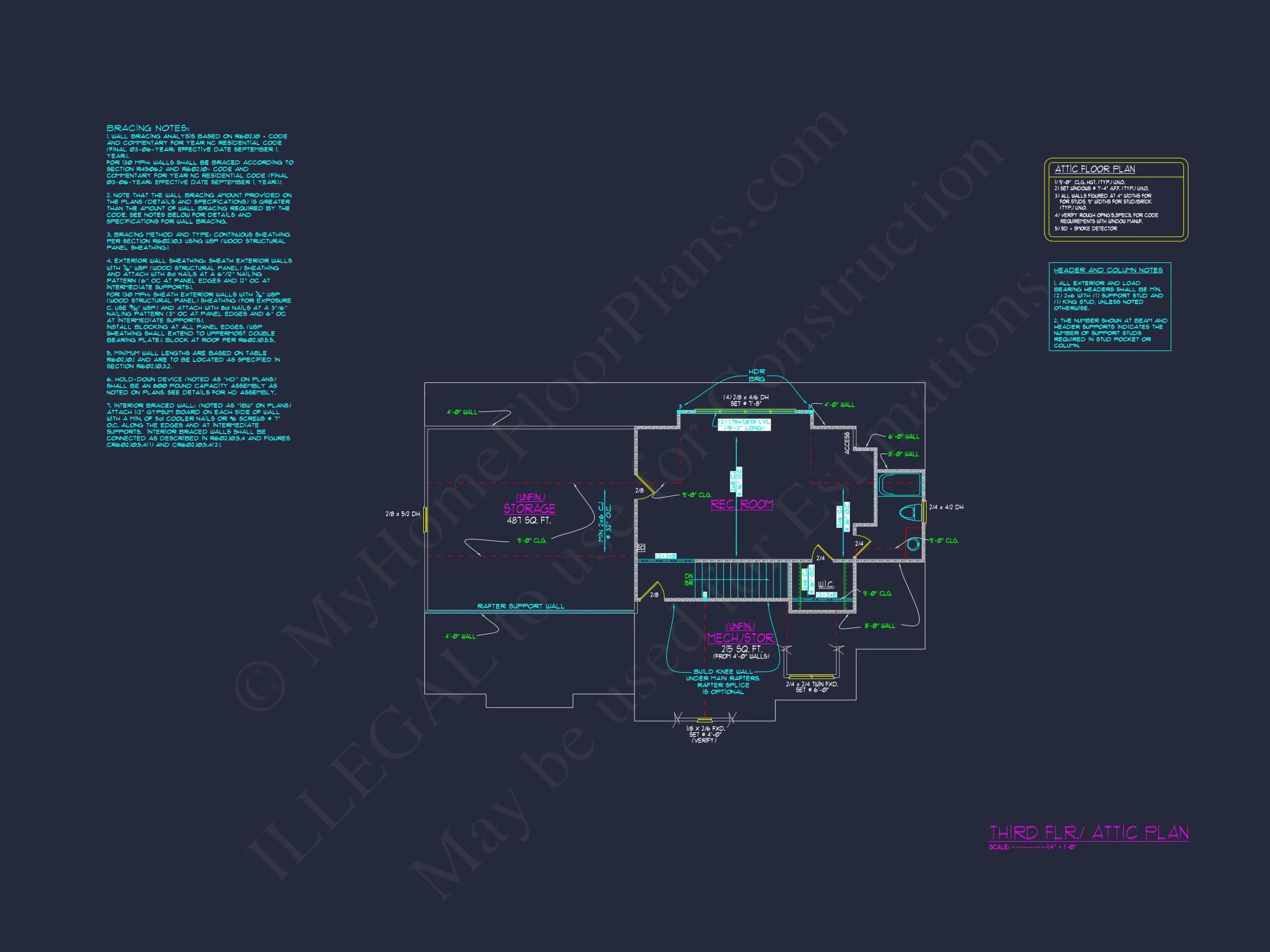 15-1232 HOUSE PLAN - Modern House Plan with 4 Bedrooms and 3 Floors | Blueprint Designs 15 Modern house Plan with 4 Bedrooms and 3 Floors