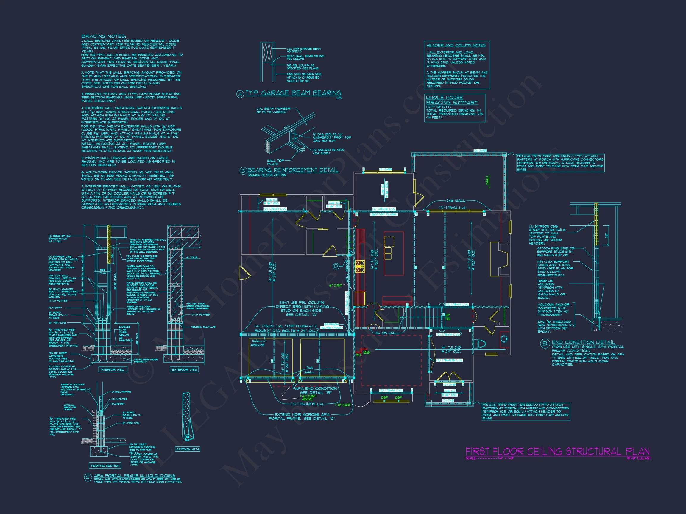 15-1232 HOUSE PLAN - Modern House Plan with 4 Bedrooms and 3 Floors | Blueprint Designs 13 Modern house Plan with 4 Bedrooms and 3 Floors